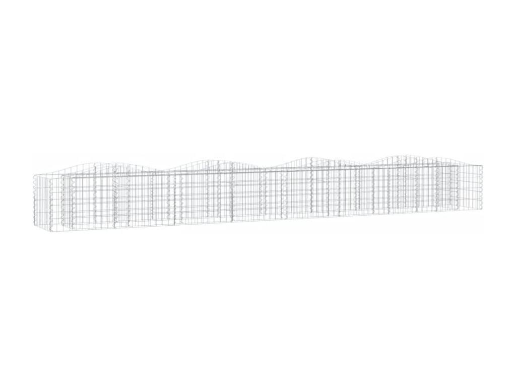 Arriate de gaviones forma arco hierro galvanizado 400x50x50 cm