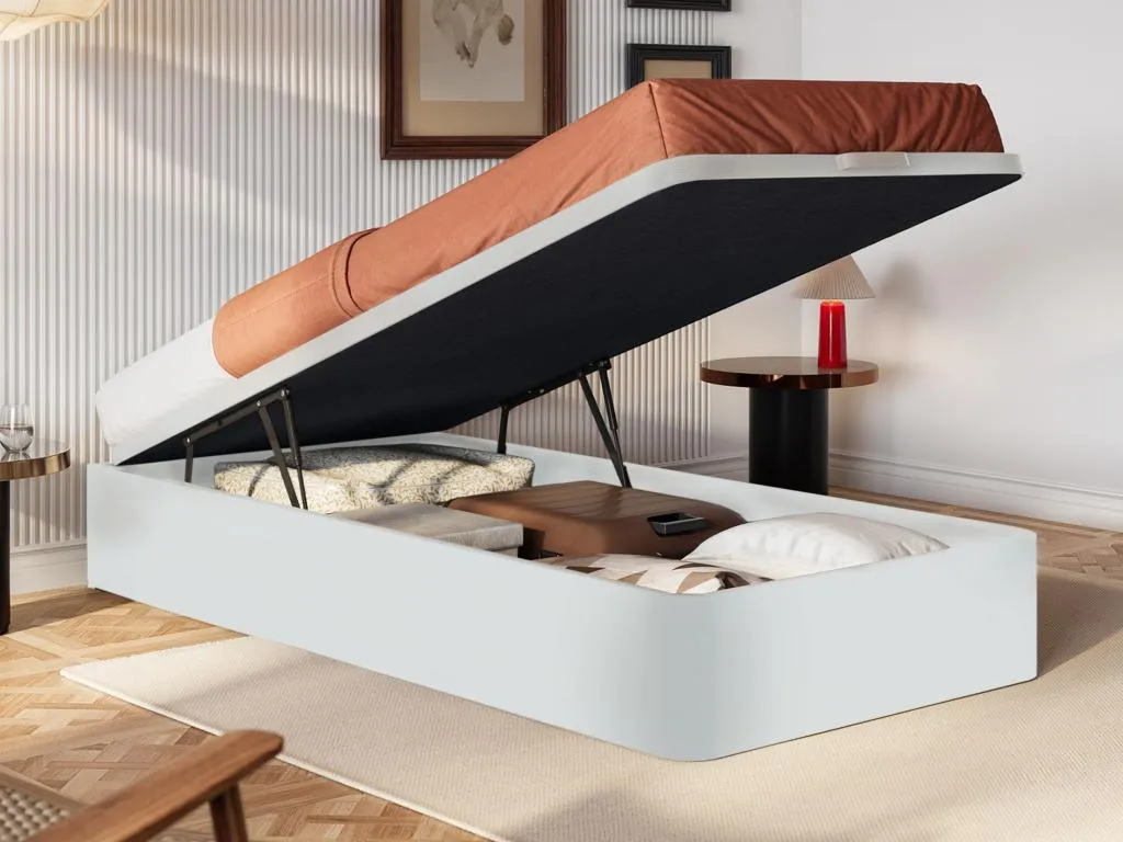 Canapé abatible Alkifurniturees - blanco mate - 90x190 cm BHCL04486