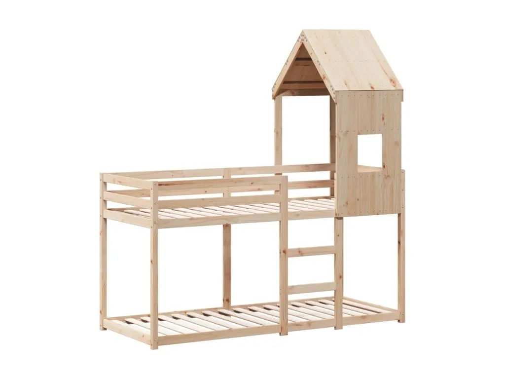 Cama litera con techo Hogarmini maciza de Hogarmini 80x200 cm xykq99125