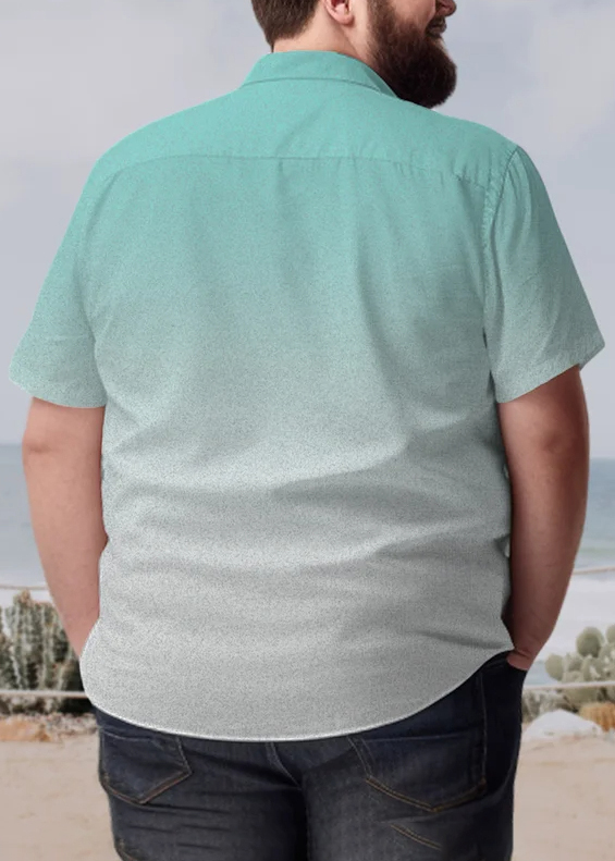 Men's Big Size Vacation Casual Hawaiian Short Sleeve Shirt 002