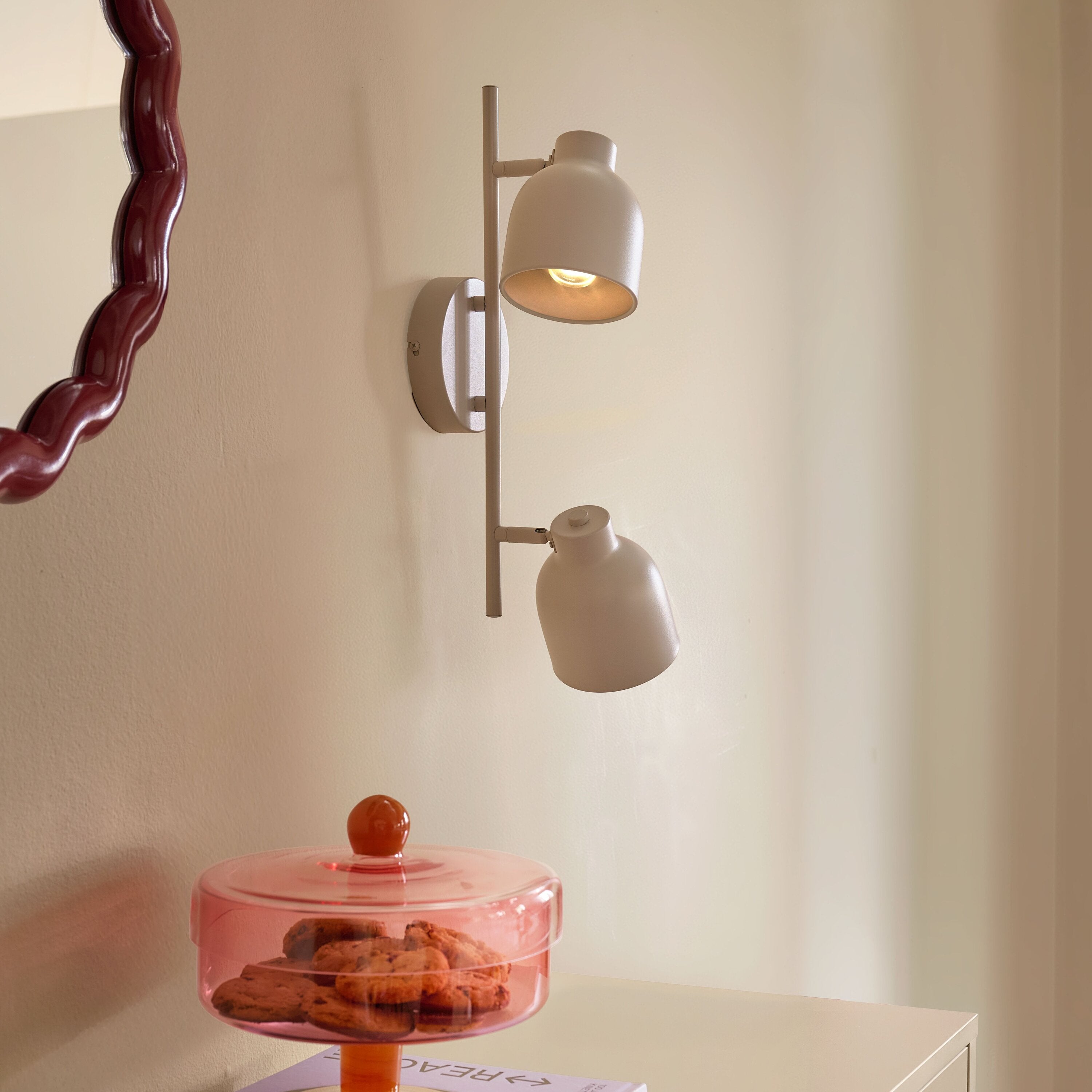 Blokker Nohr Wandlamp - 2 Lichts - Cashmere