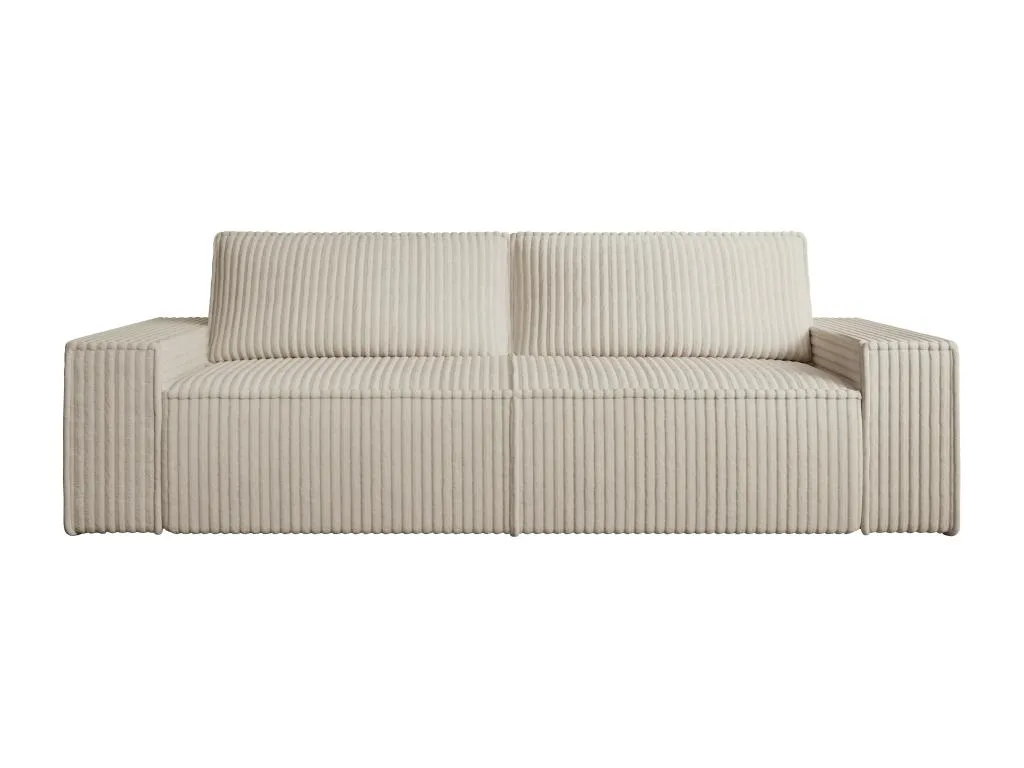 Sofá cama de 4 plazas convertible de pana color beige Hogarve utav04700