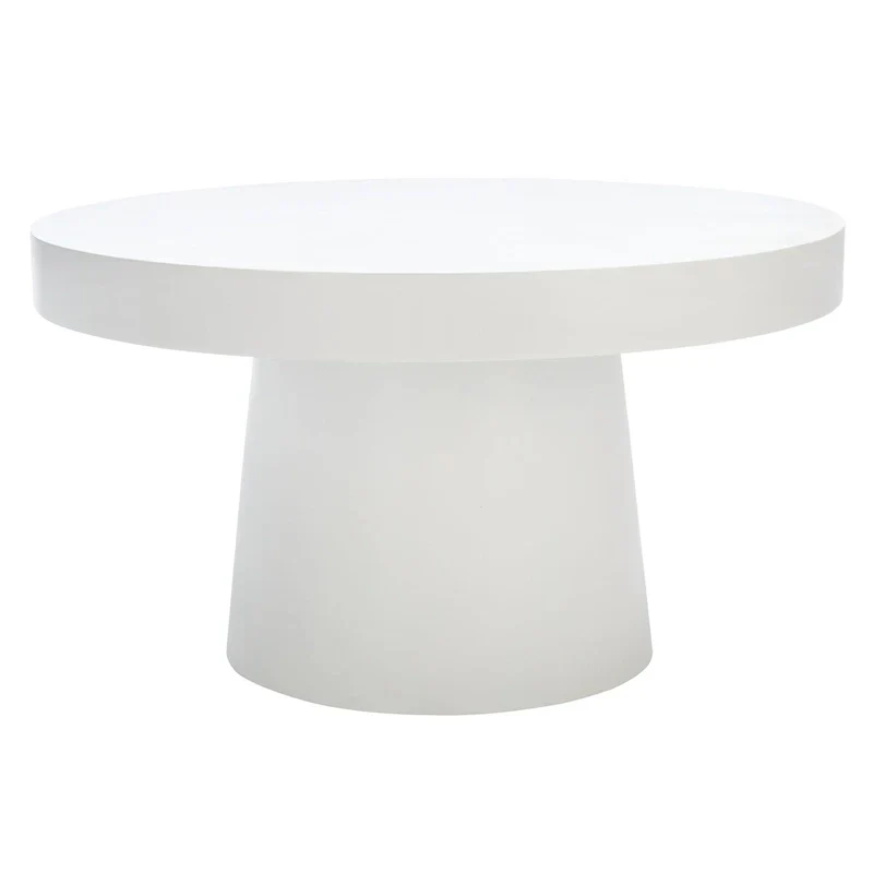 SAFAVIEH Berenice Round Coffee Table - Paper Mache - Dimensions: 31.6" W x 31.6" L x 17.8" H