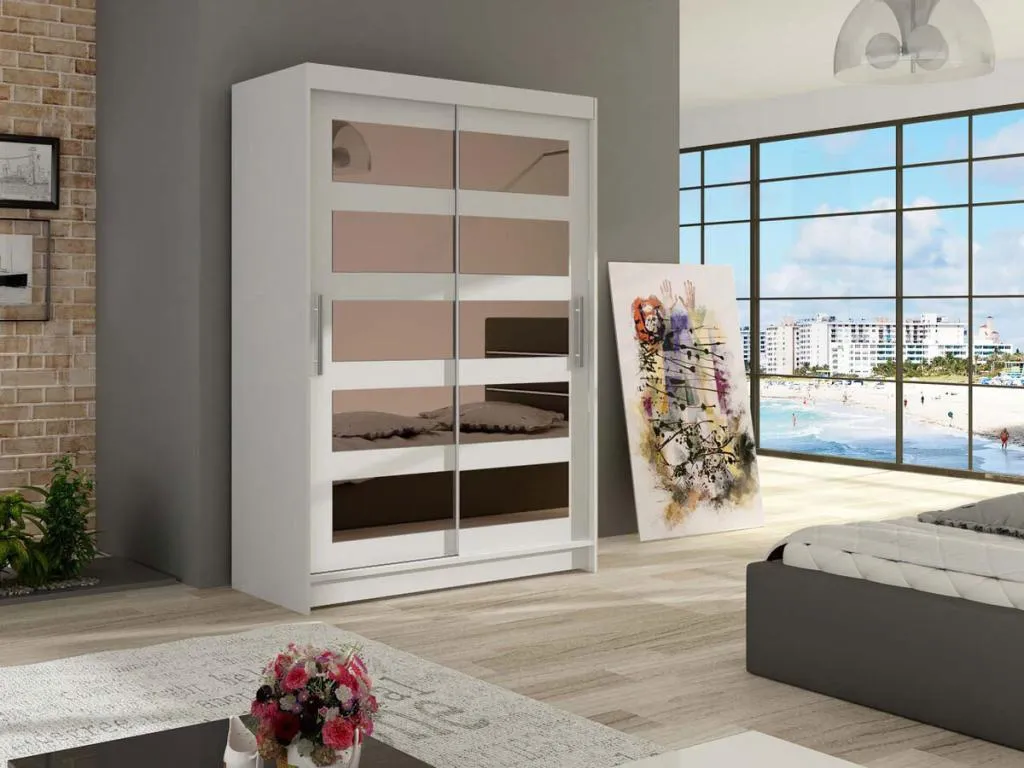 Armario Mueblesclasic 111 Blanco 200x120x58cm Puertas de armario - Correderas