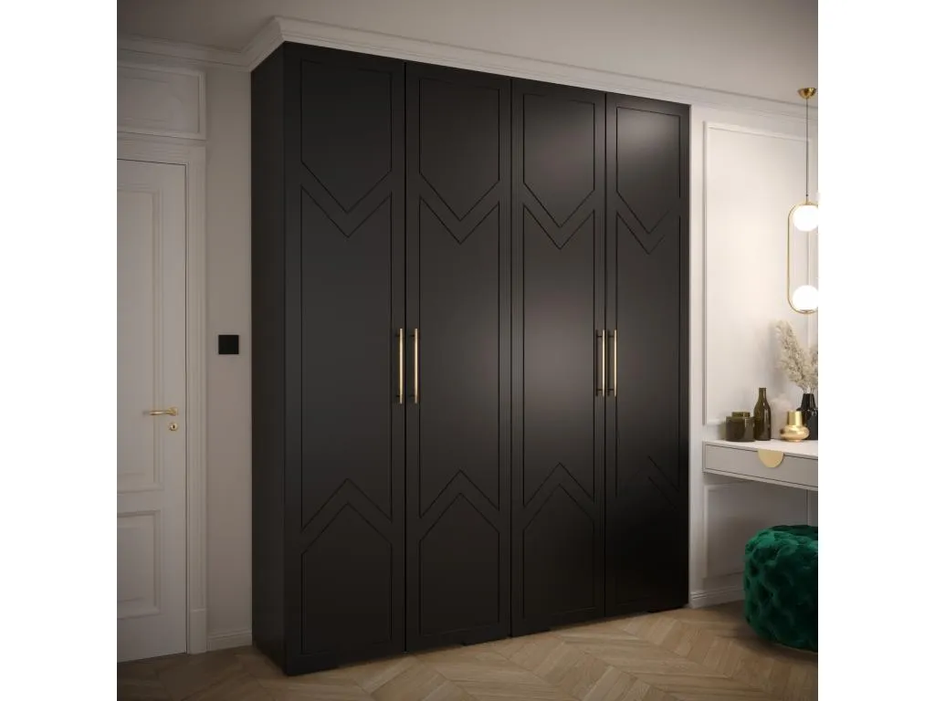 ARMARIO Patriciabaezcasa 8 DE PUERTAS BATIENTES 236.7/200/47 4 puertas (negro)