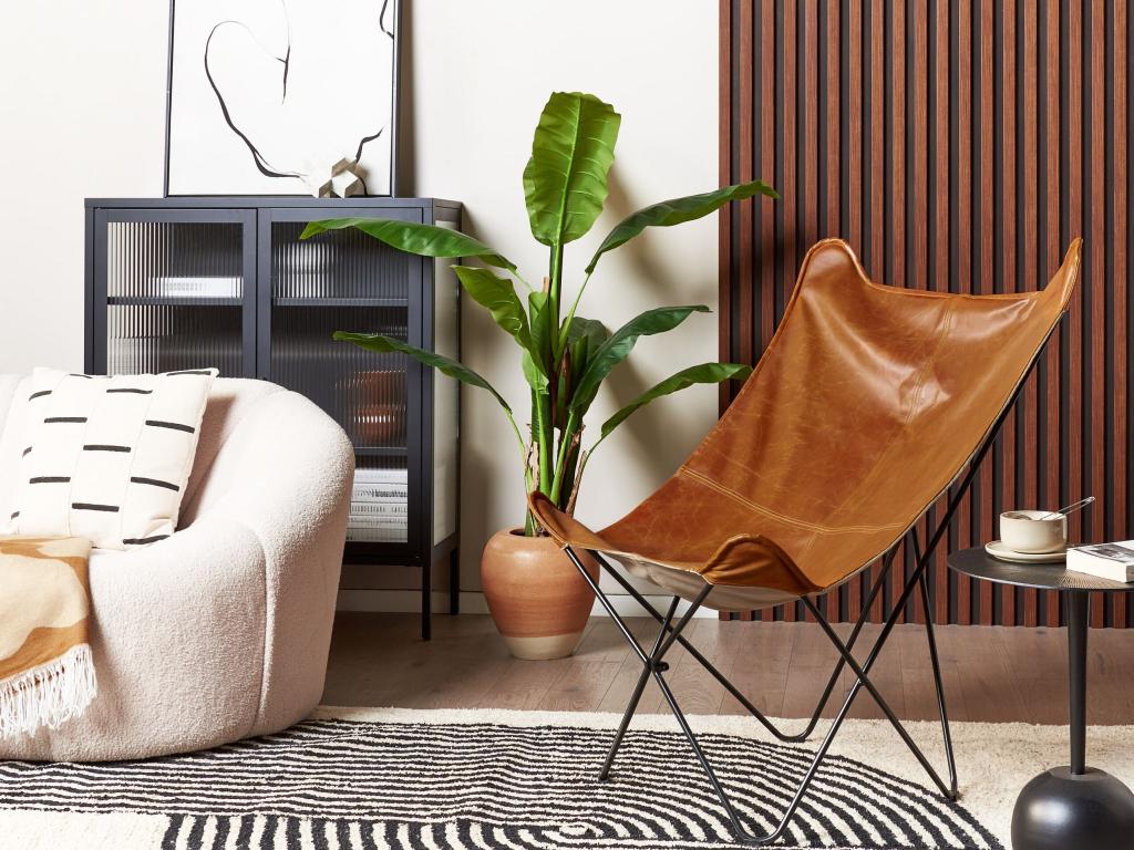 Sillón Nestleano Piel sintética Marrón dorado