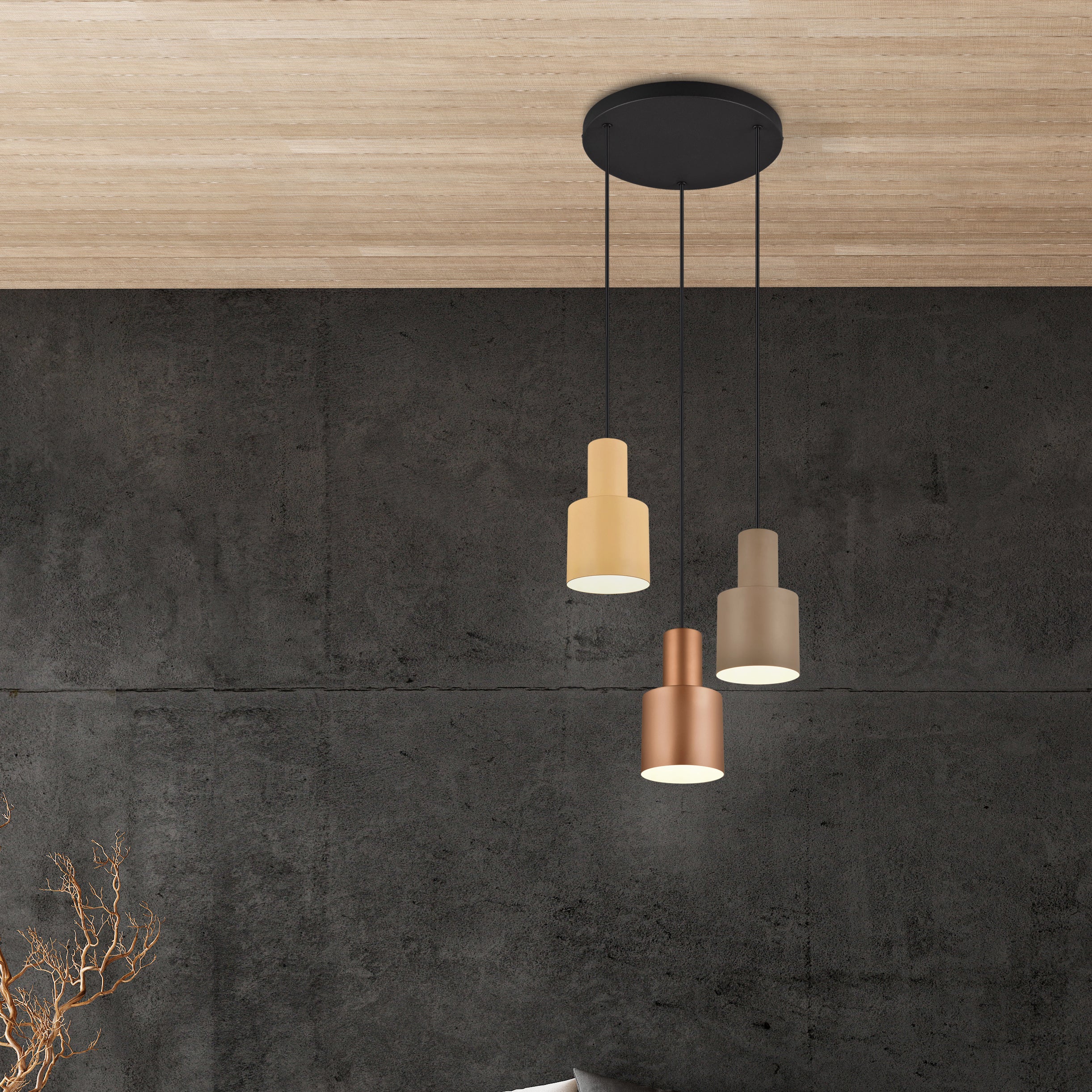 TRIO Agudo Hanglamp Multicolor - 3x E27