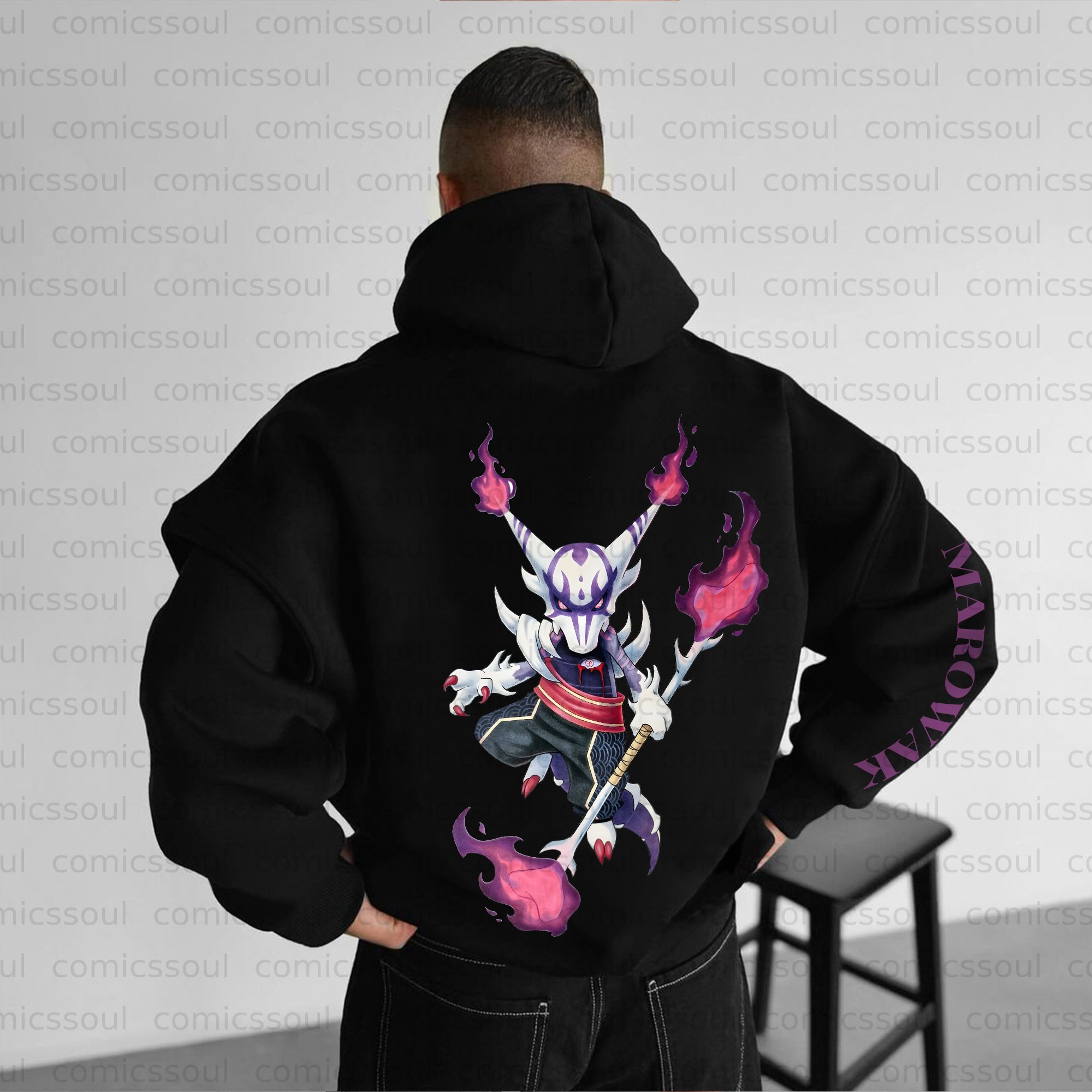 Unisex Anime Graphic Streetwear Wintage Plush Hoodie