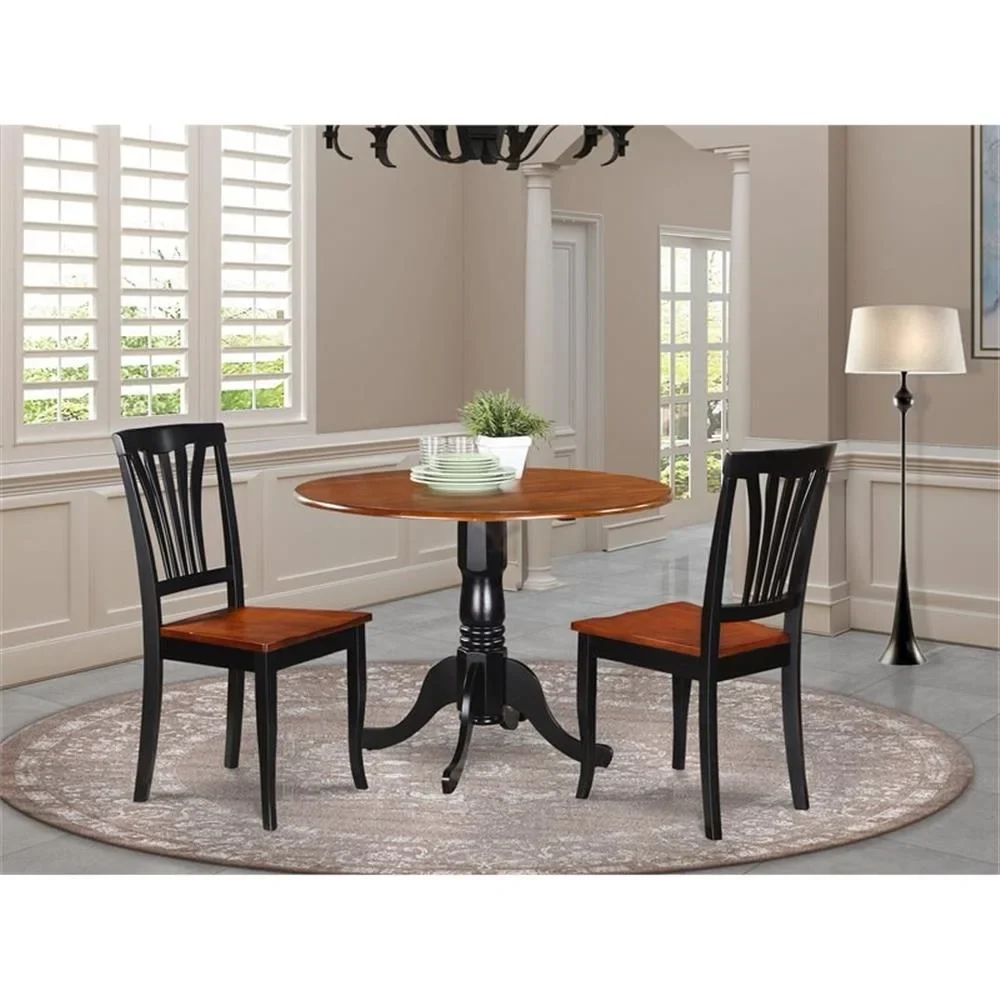 East West Furniture 3 Pc Kitchen nook Dining set-Kitchen Table and 2 Kitchen Chairs