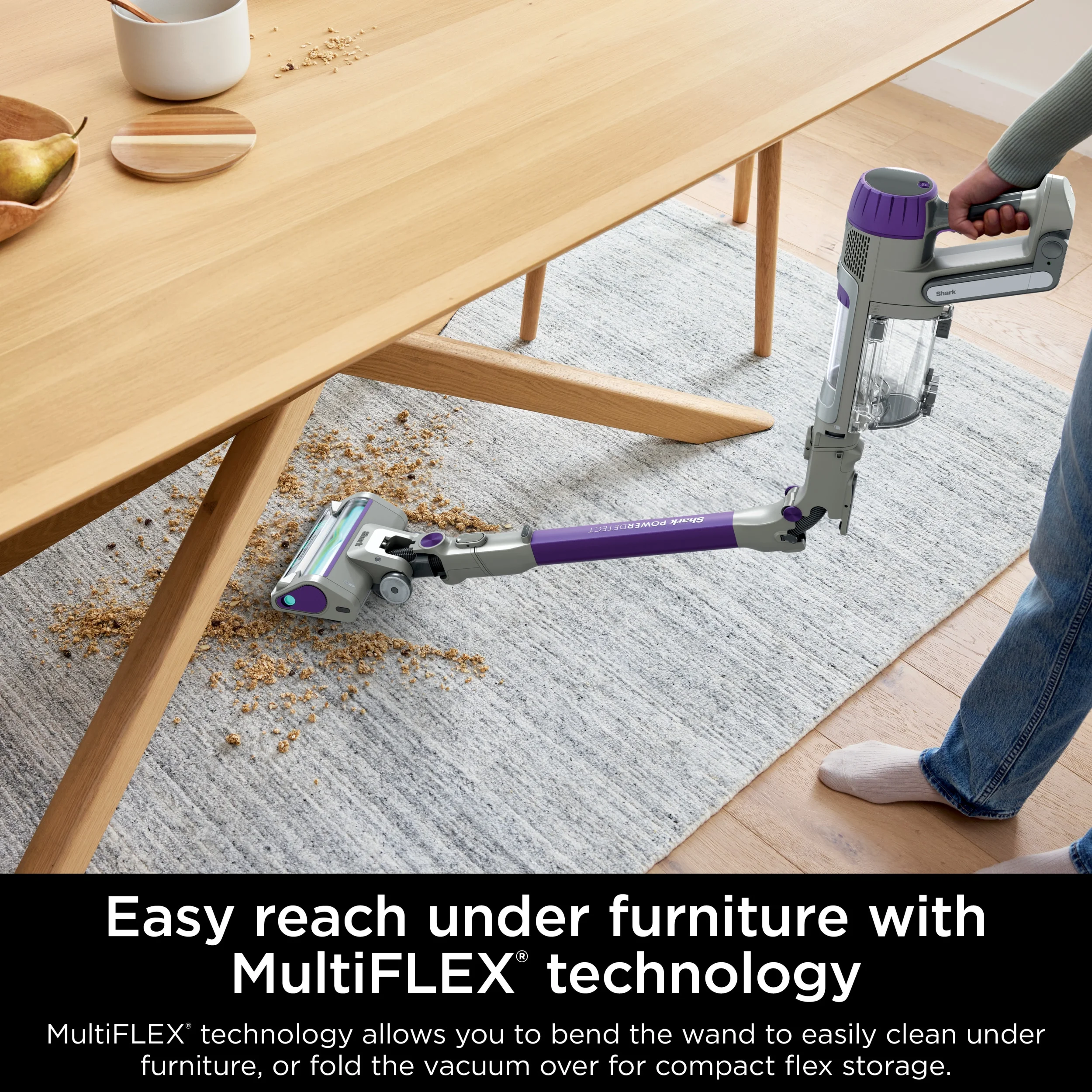 Shark PowerDetect Cordless Stick Vacuum, Multi-Surface, with DuoClean Detect Nozzle and MultiFLEX Wand, Up to 60 Mins Runtime, IP1250 Blue - Image 17