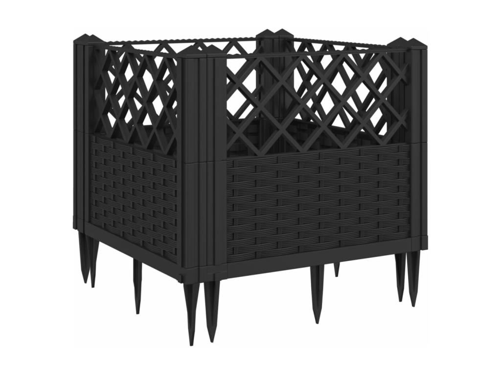 Decoratodo con clavijas PP negro 43,,5x43,5 cm