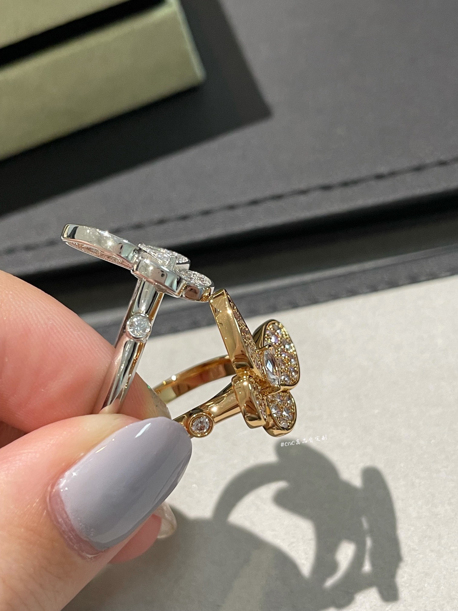 VCA Full Diamond Butterfly Ring - Original Replica Club