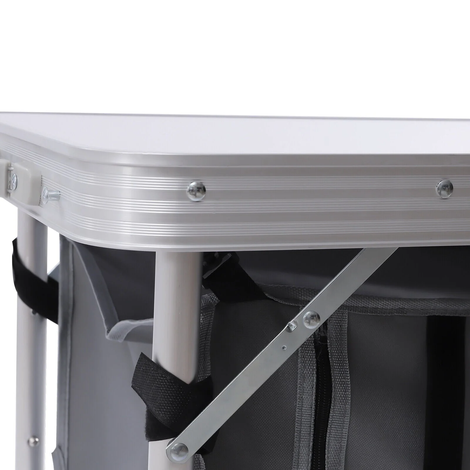 Folding Camping Table Portable Aluminum Camping Table Height Adjustable Camping Cook Station for Indoor Outdoor - Image 6