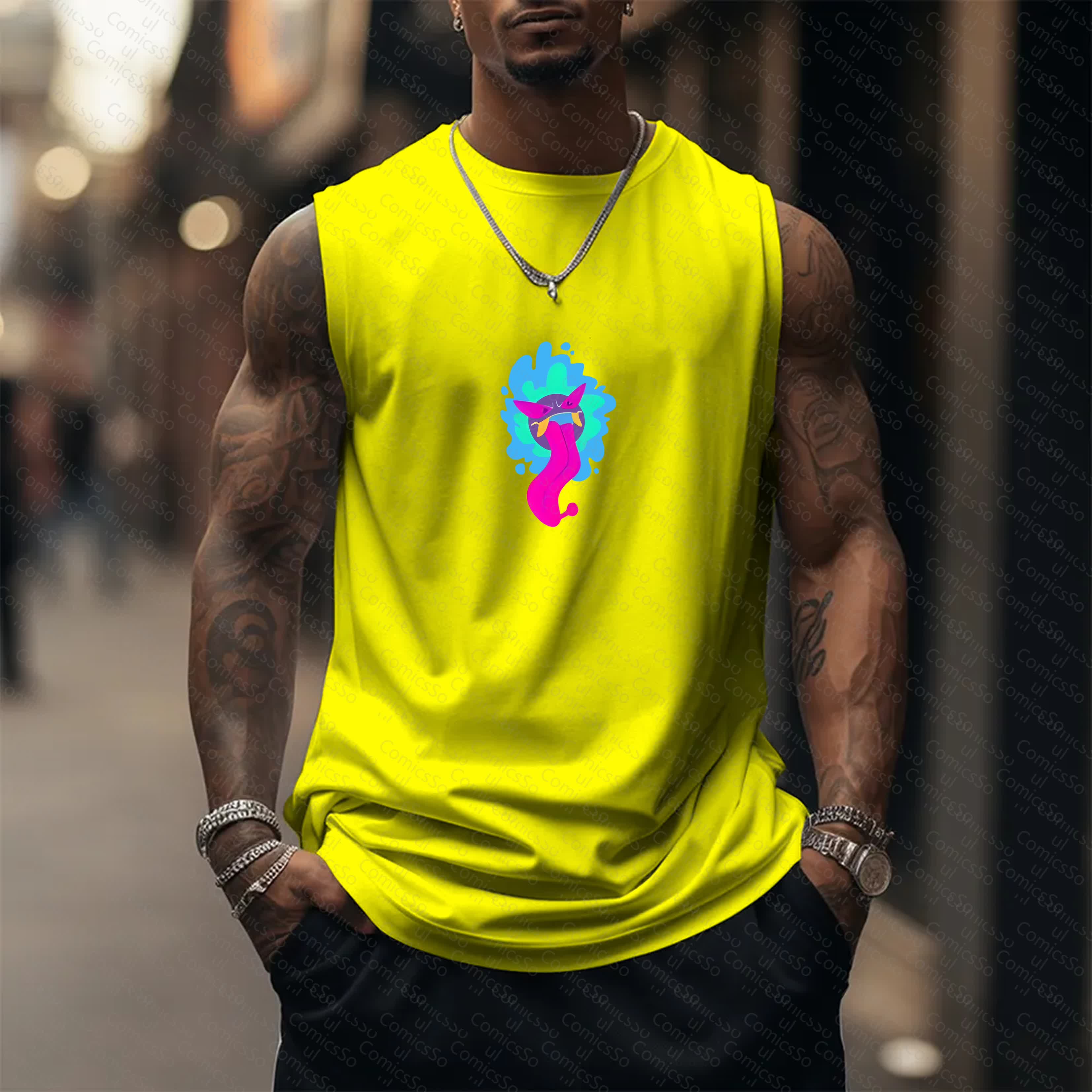 Unisex  “Comicssoul” Casual Anime  Tank Top TeeThreads Sustain the Scene with Custom Apparel