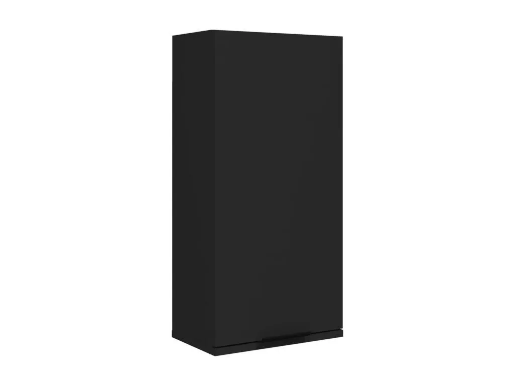 Armario de baño de pared negro 32x20x67 cm