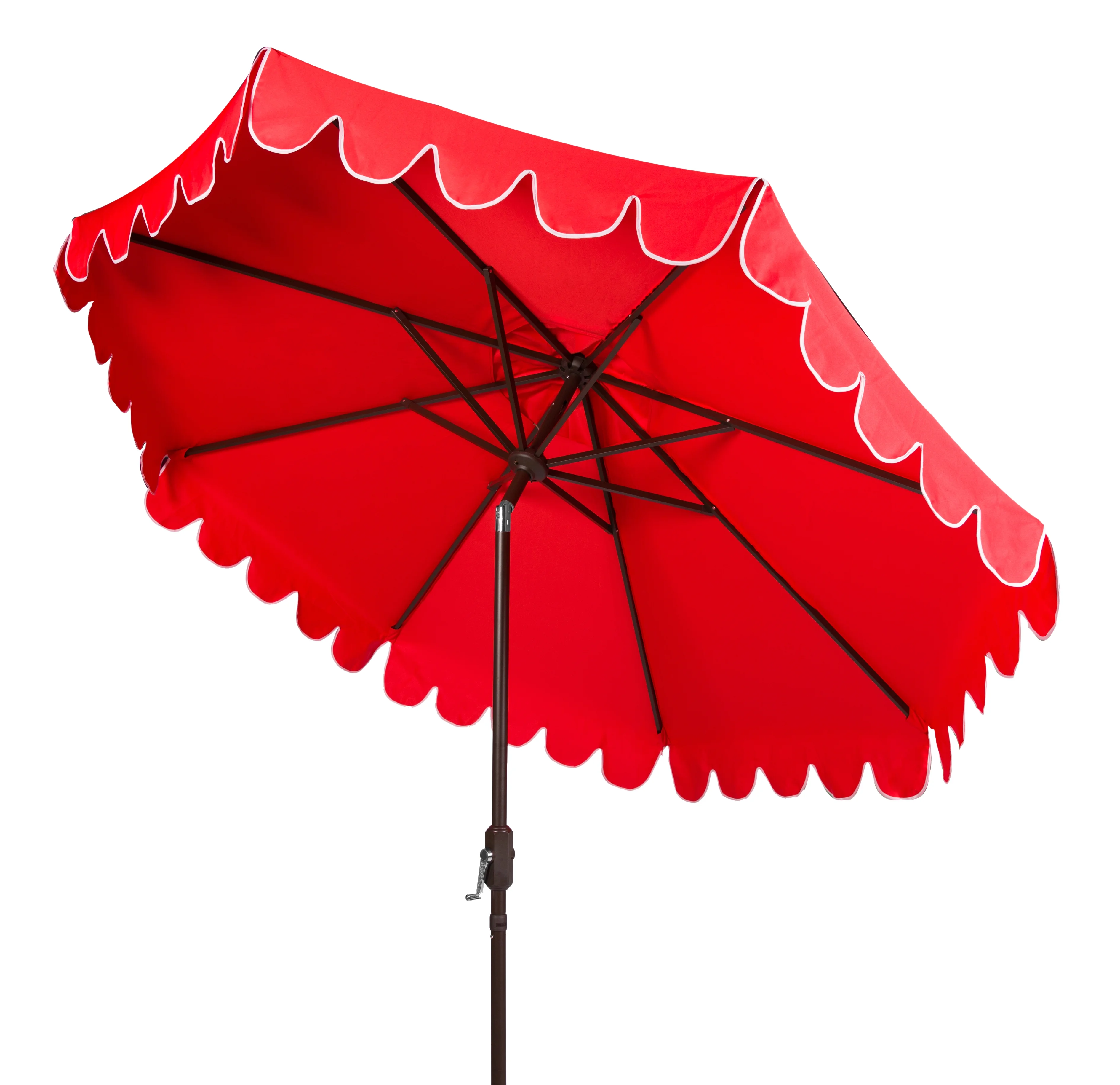Safavieh Venice 9' Market Crank Tilt Patio Umbrella, Navy/White - Image 19