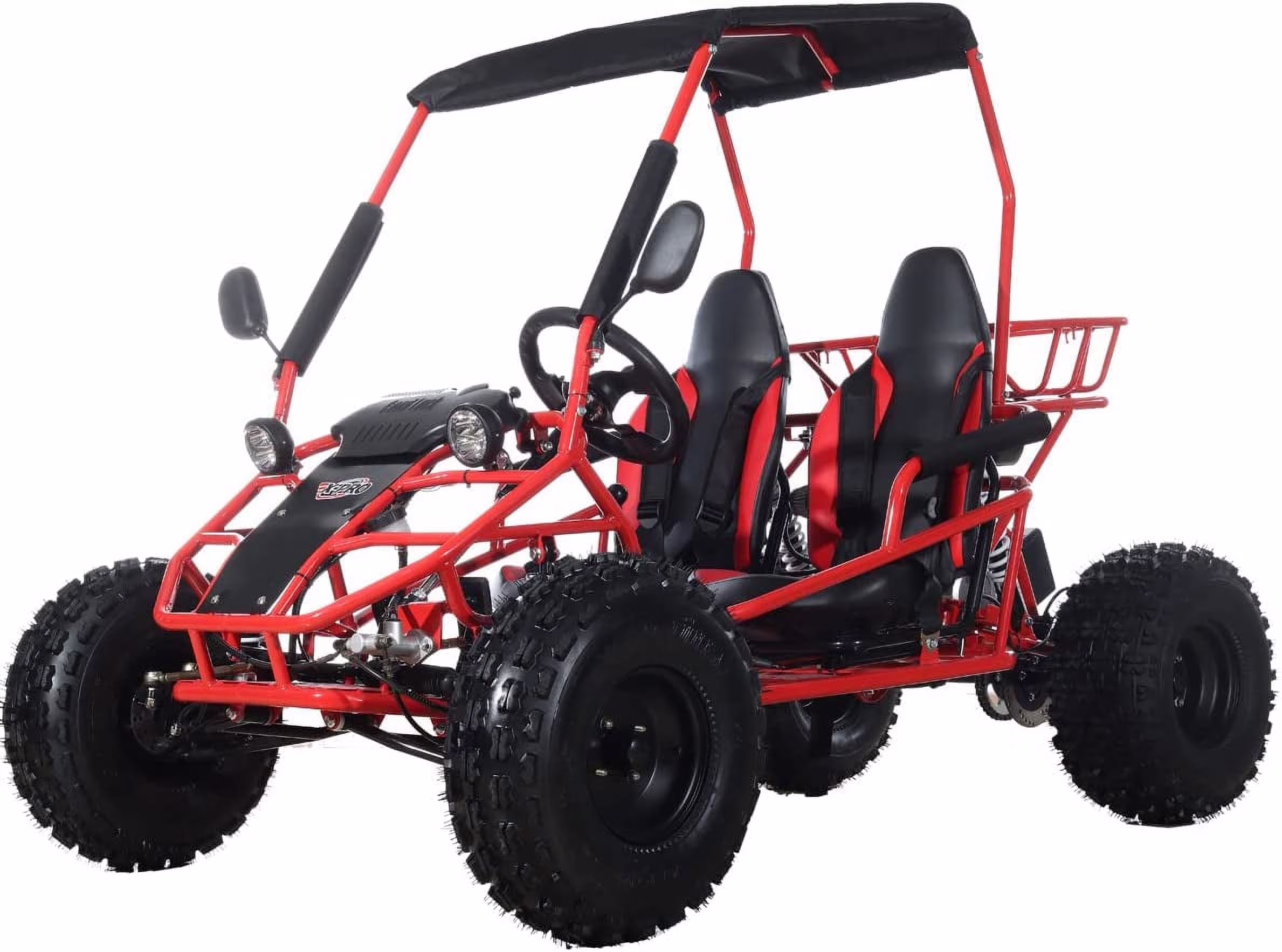 X - Pro New Rover 125cc Gas Powered Go Kart 3 Semi - Automatic Transmission W/Reverse Big 18"/19" Wheels(Black)
