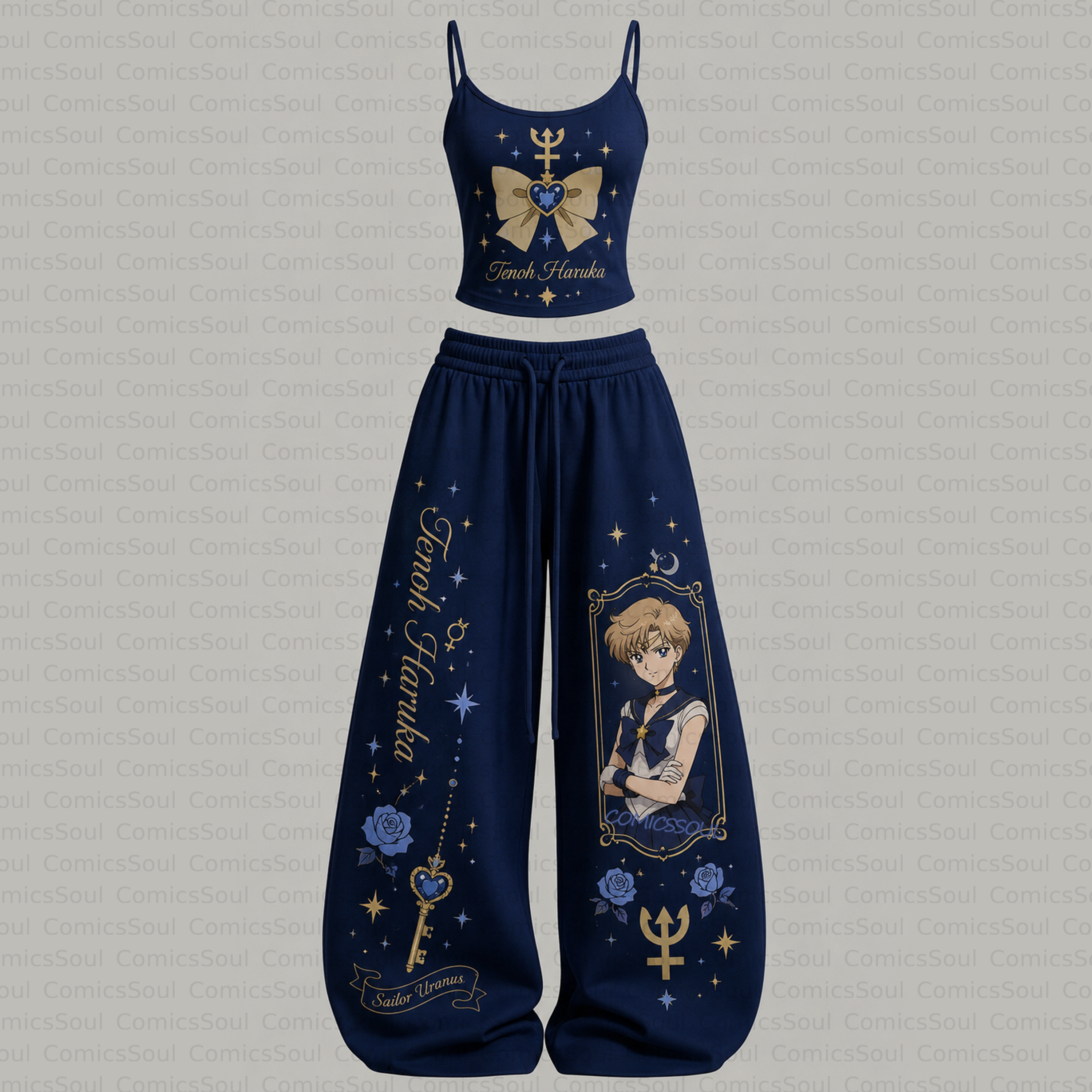 Sailor Moon Top & Elasticated Trousers Two-Piece Set