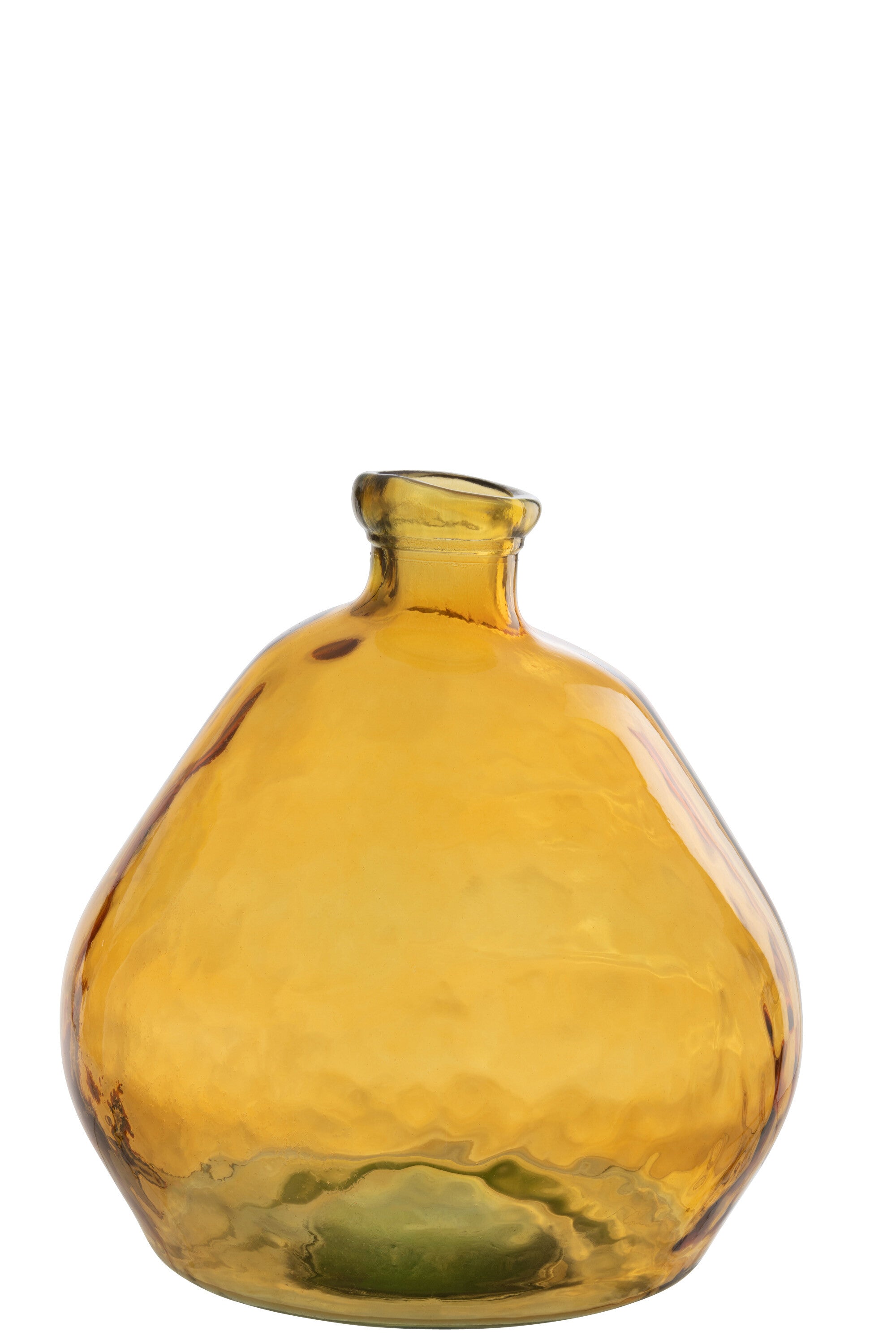 J-Line vaas Laura - glas - oker - large - Ø 45 cm