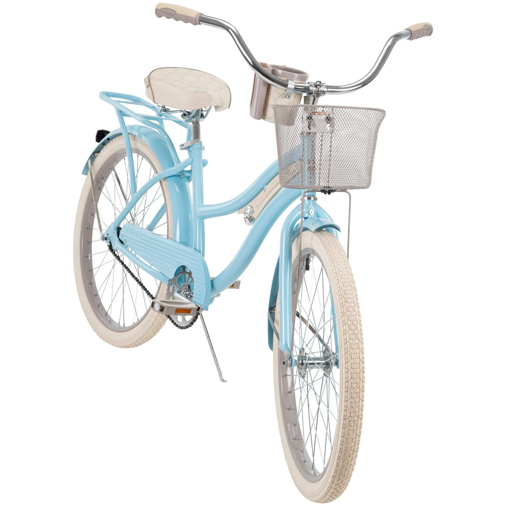 24 In. Girls Nel Lusso Women's Classic Beach Cruiser Bike, Light Blue - Image 8