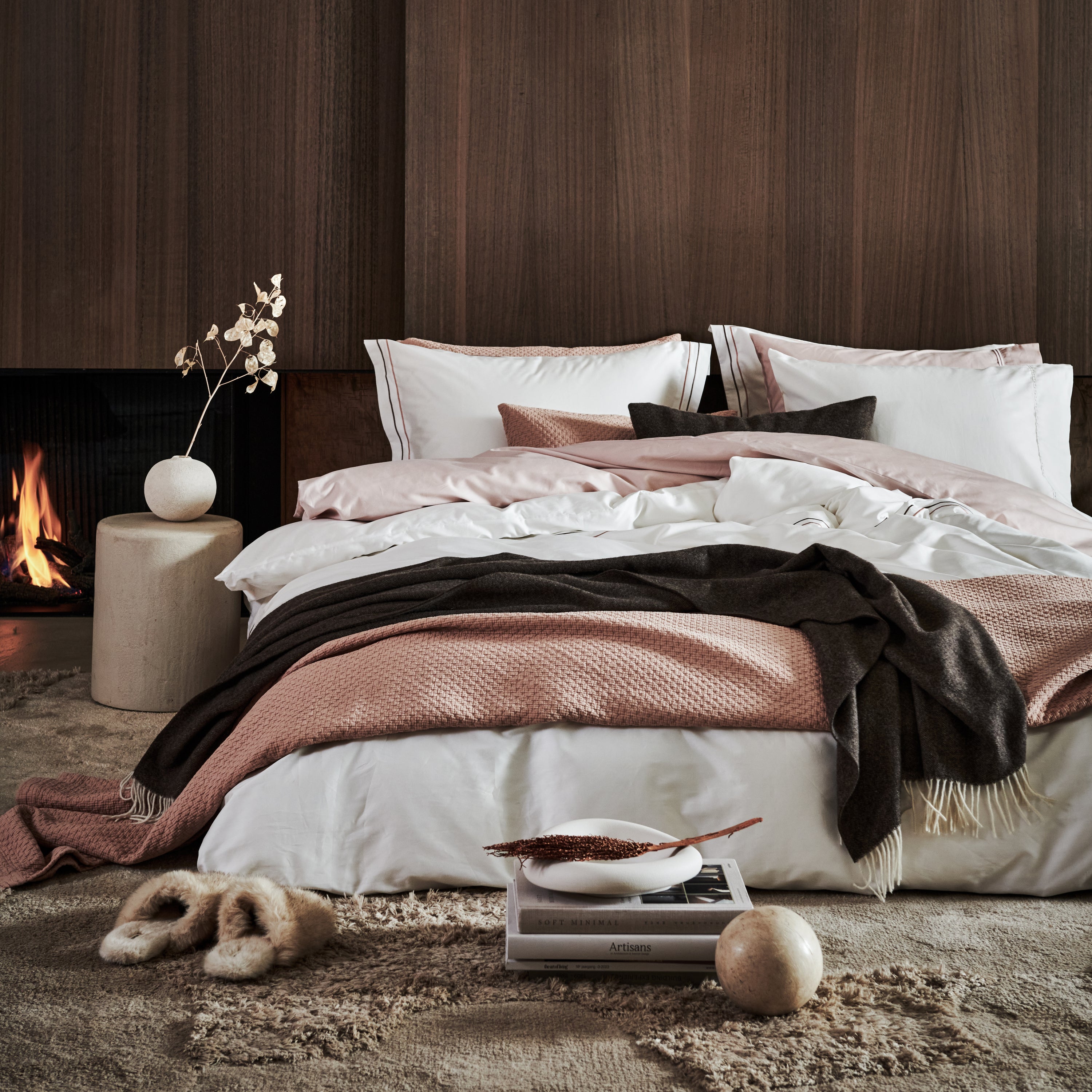 Vandyck Purity Napels Dekbedovertrek 200 x 200/200 cm - Rosewood