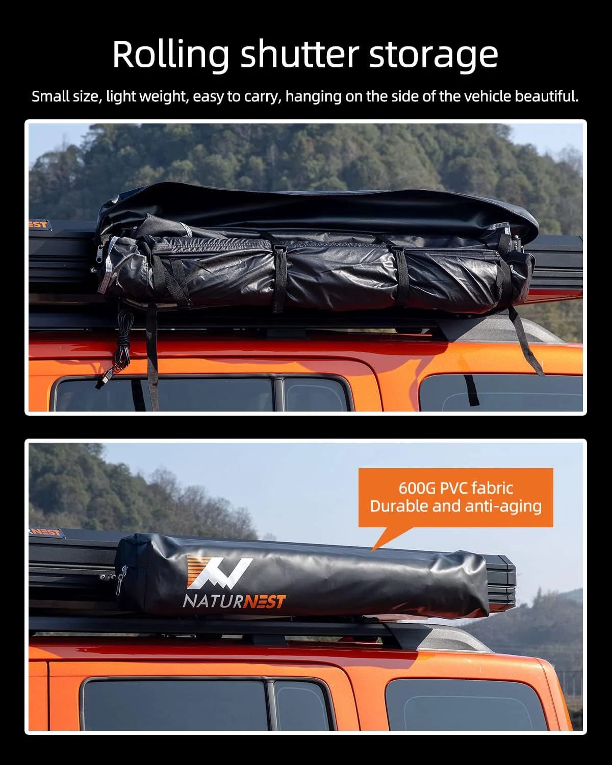 Naturnest Portable Car Camping Shower Tent Featuring a Roof and Floor Mat, Car Tents for Camping SUV, Overlanding Car Bathroom Tent Providing Privacy for Camping, Portable Shower Tent for Camping - Image 11
