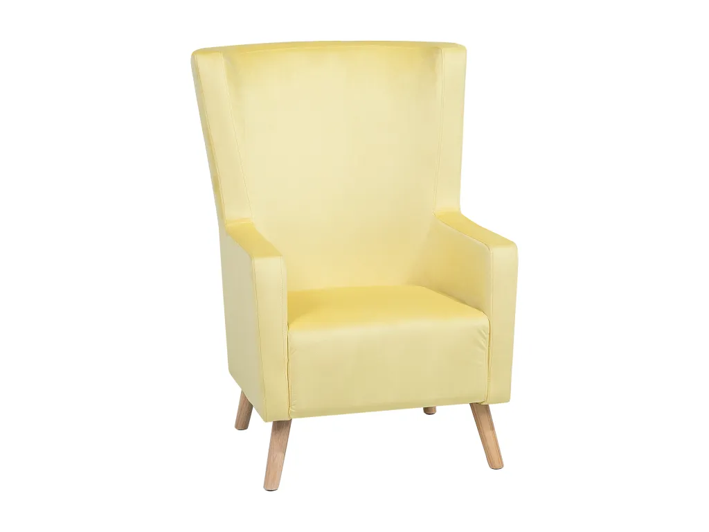Sillón orejero Quietena Terciopelo Amarillo