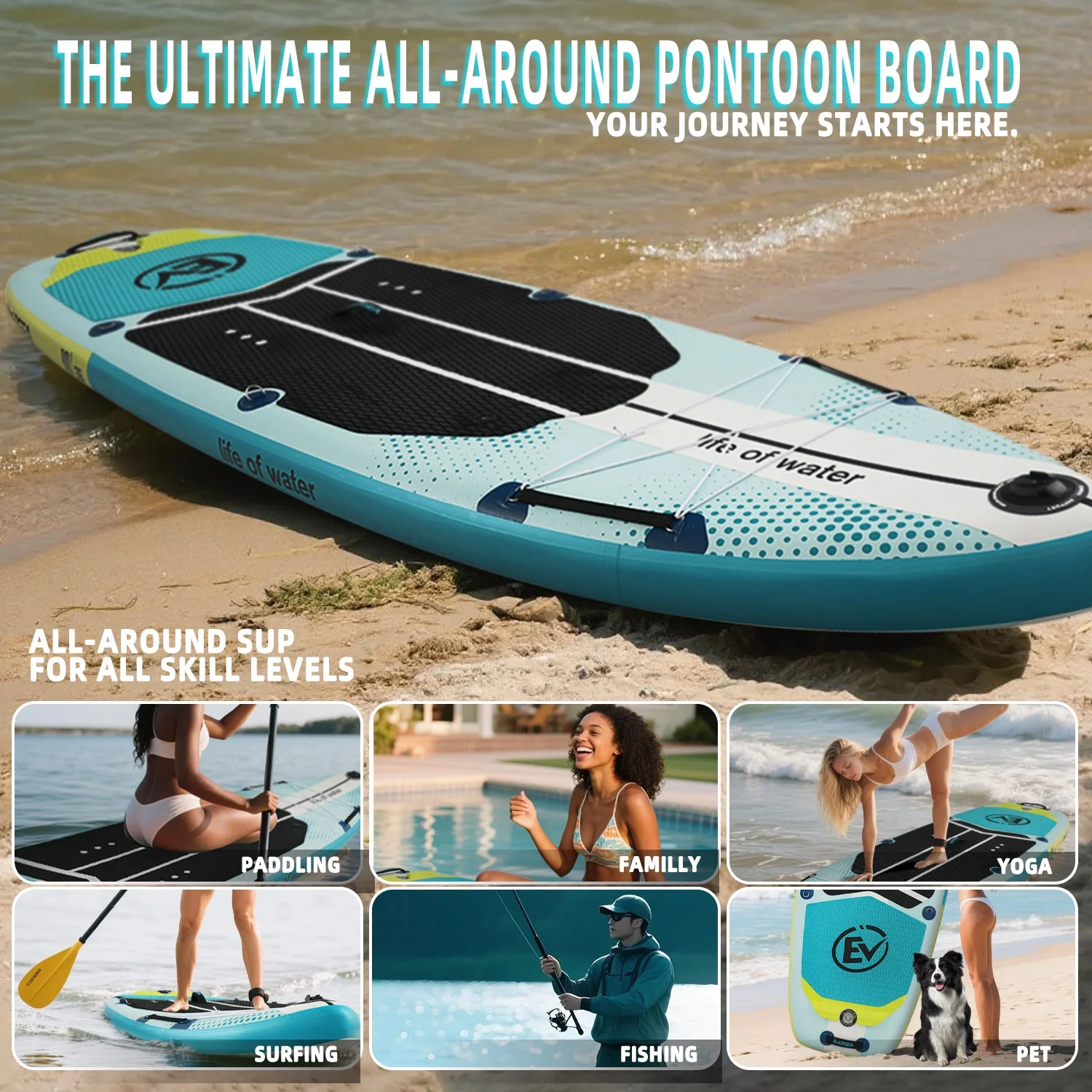 MSEASFREE Inflatable Paddle Board Stand up Paddle Board with Premium SUP Accessories - Image 10