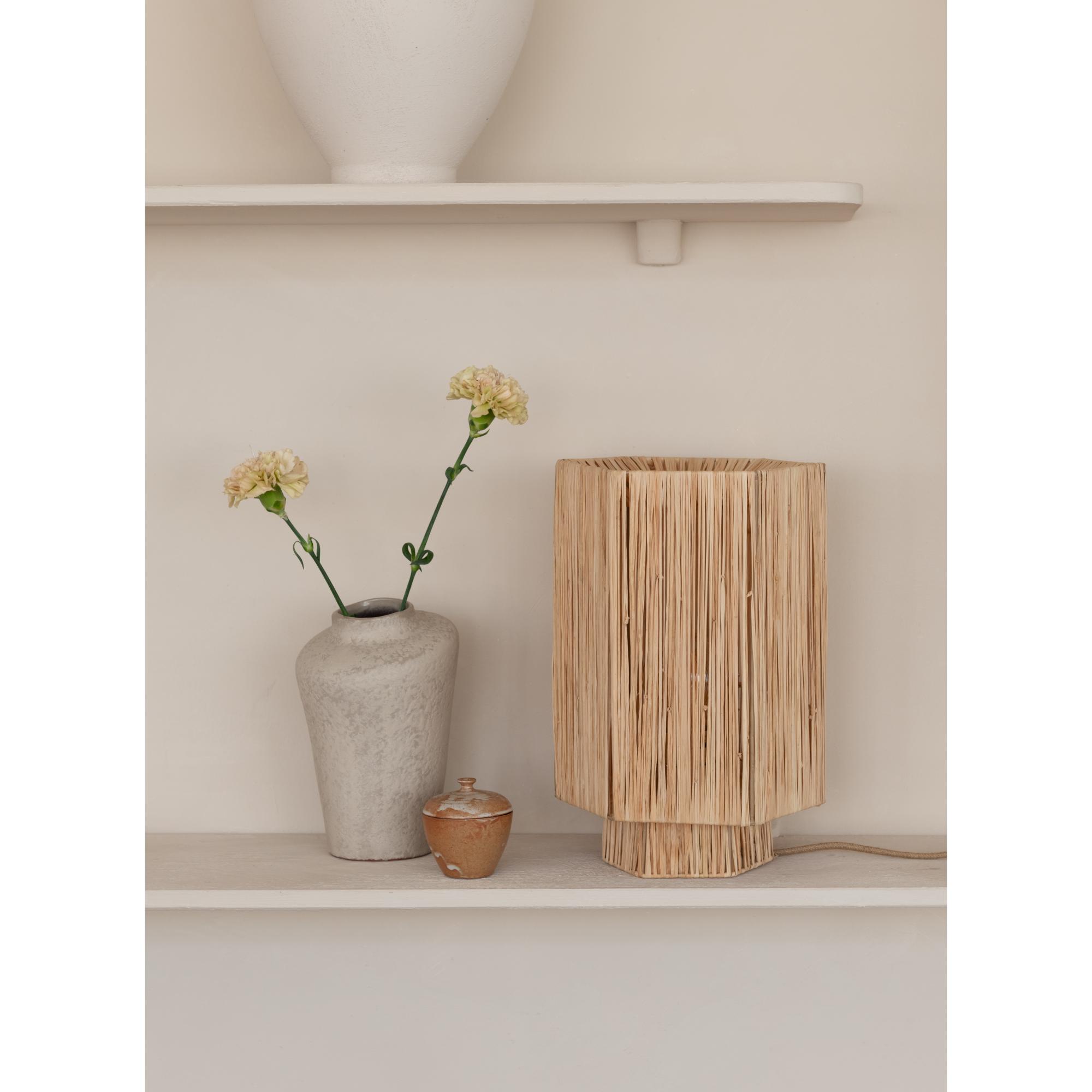 GOOD&MOJO Tafellamp Panama - Naturel - 36x24x36cm