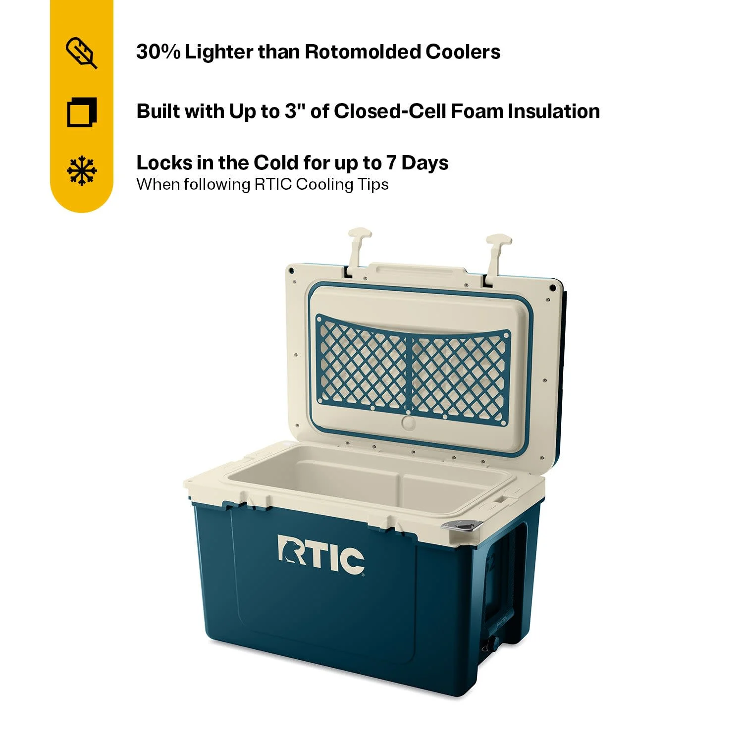 RTIC 52 QT Ultra-Light Hard-Sided Ice Chest Cooler, Fits 76 Cans, Trailblazer - Image 32