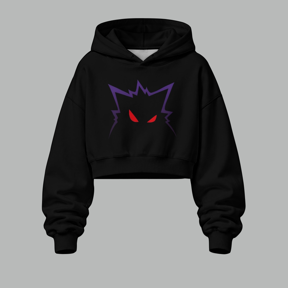Pokémon Women's Cropped Long Sleeve Hoodie & High Waist Jogger Pants Two Piece Tracksuit Set 3051026 TeeThreads Sustain the Scene with Custom Apparel