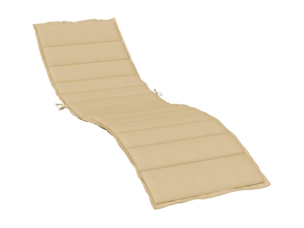 Cojín para tumbona tela beige melange 200x60x4 cm