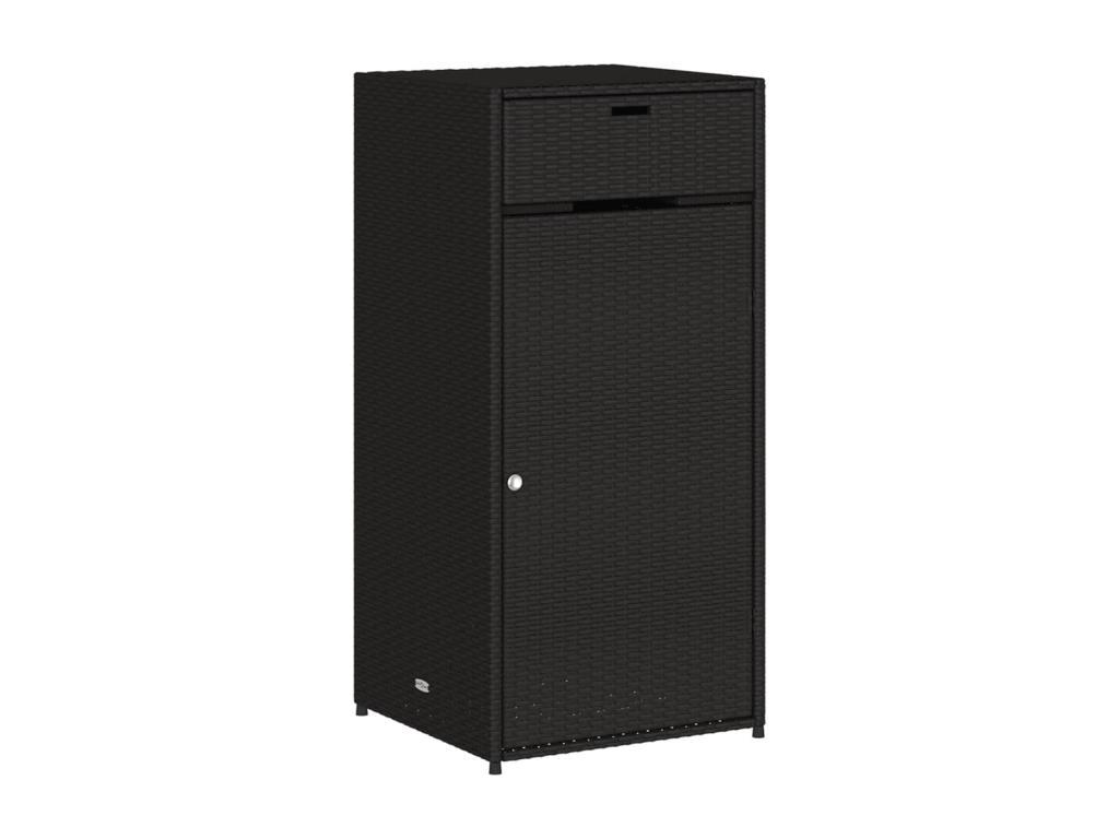 Decoratodo  jardín negro de resina tejida 55x55x111 cm