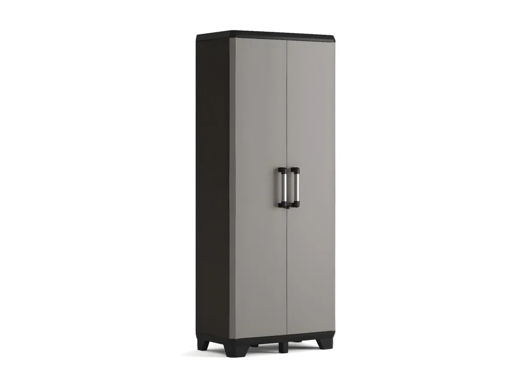 Armario de almacenaje con estantes Alkifurniturees negro y gris VFPV58027