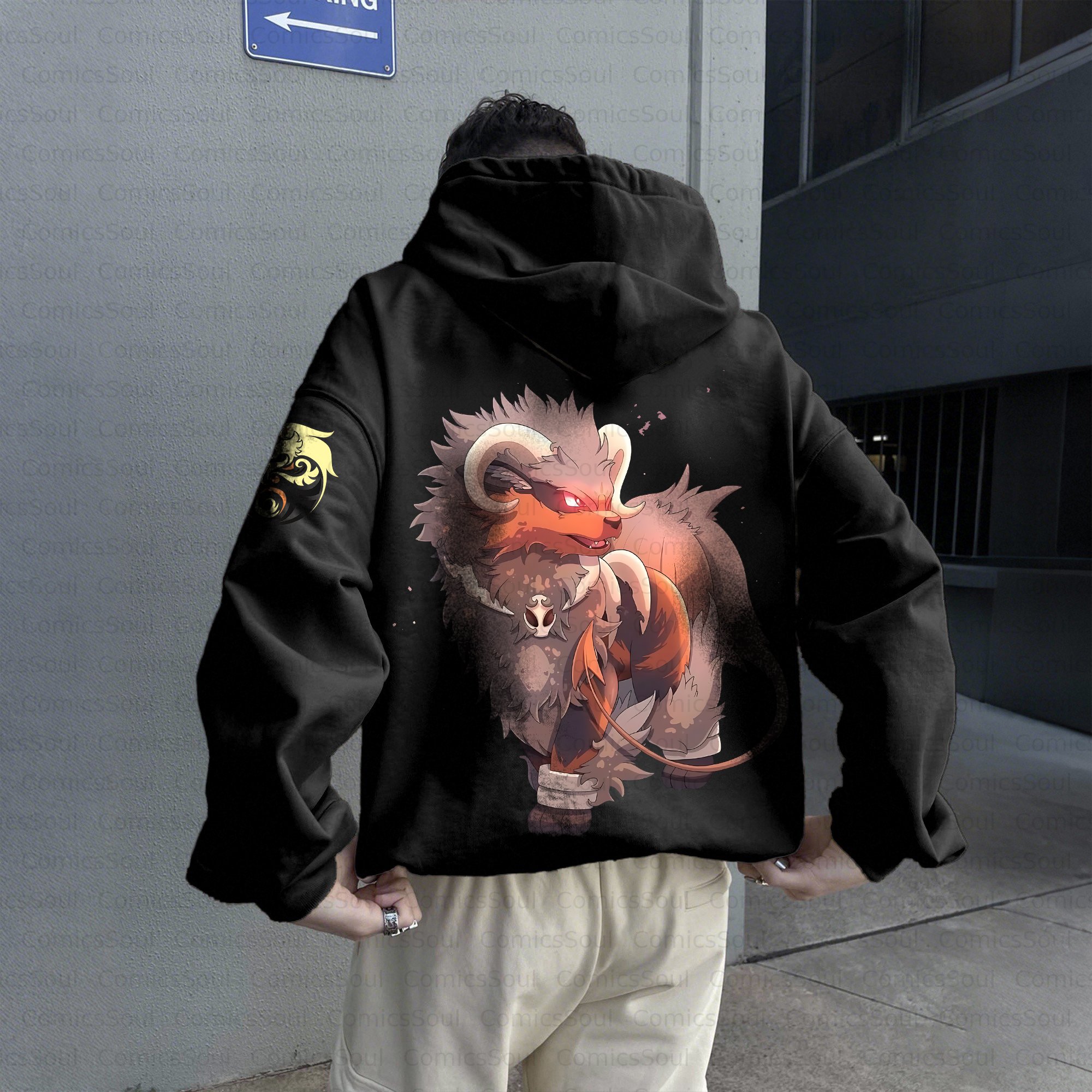 Unisex Anime Inspired Vintage Plush Hoodie