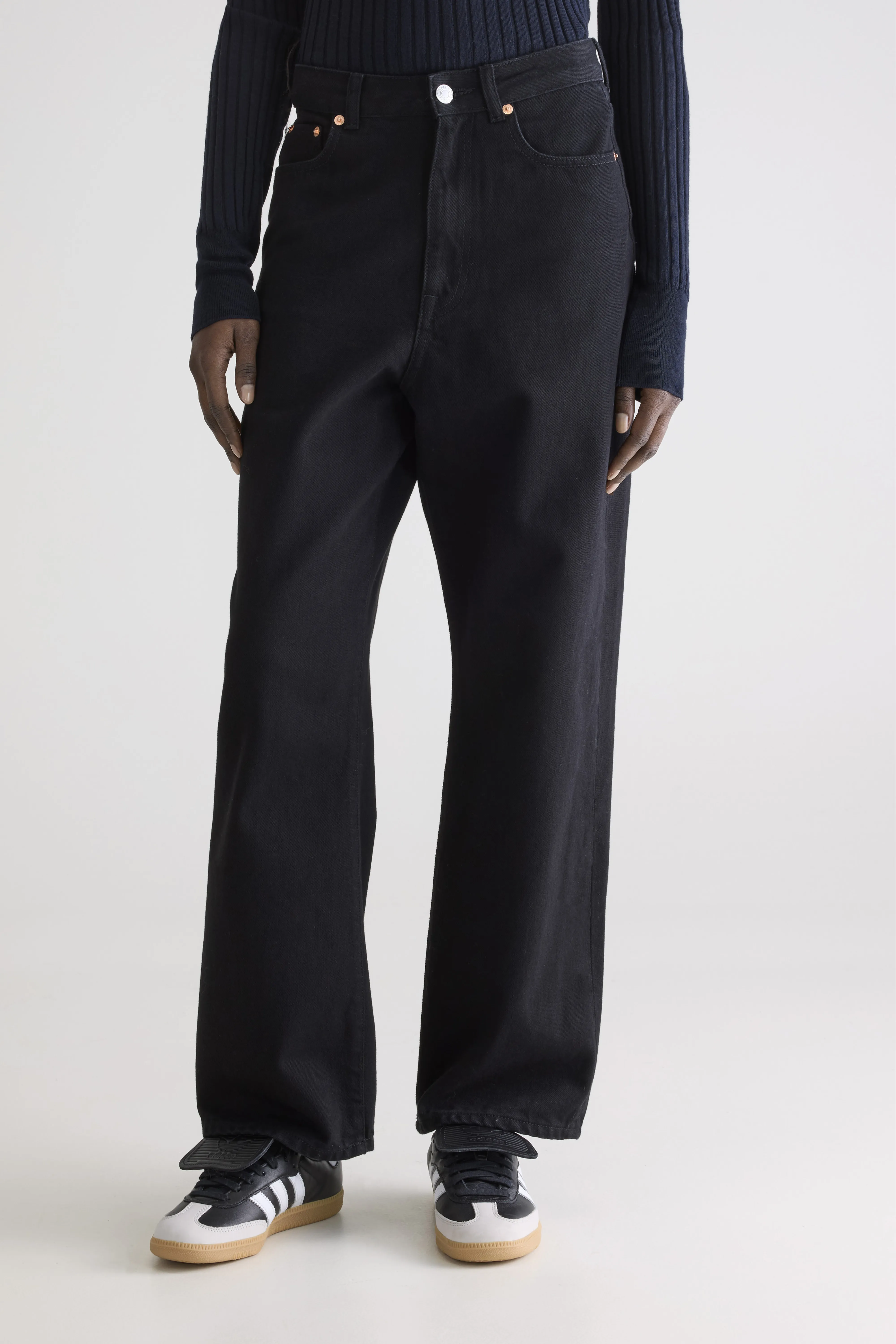 Bellerose Denim N. 61 - Wide black rinsed jeans (252 / W / BLACK RINSE)
