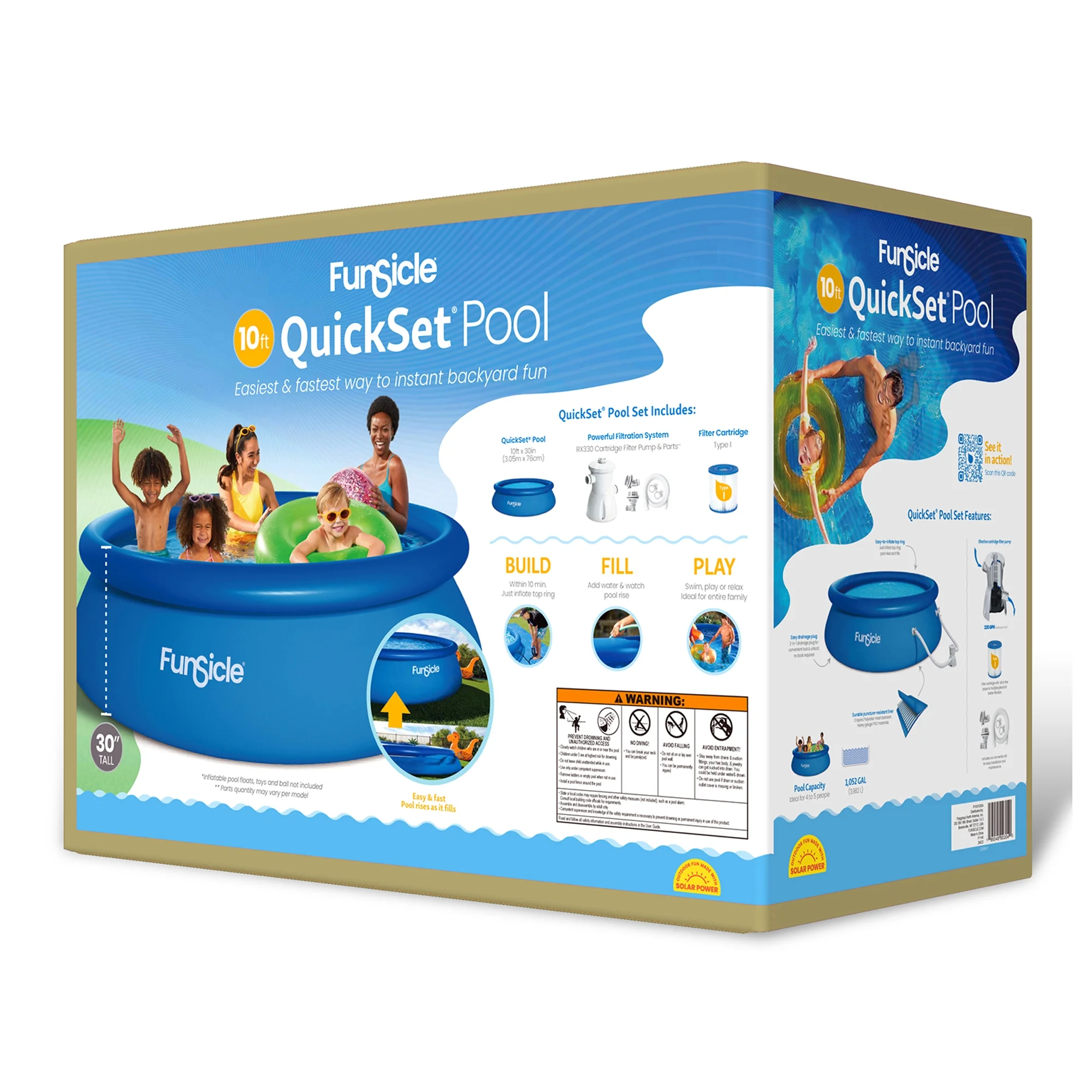 Funsicle 8 ft QuickSet Above Ground Swimming Pool, Round, Age 6 & up - Image 16