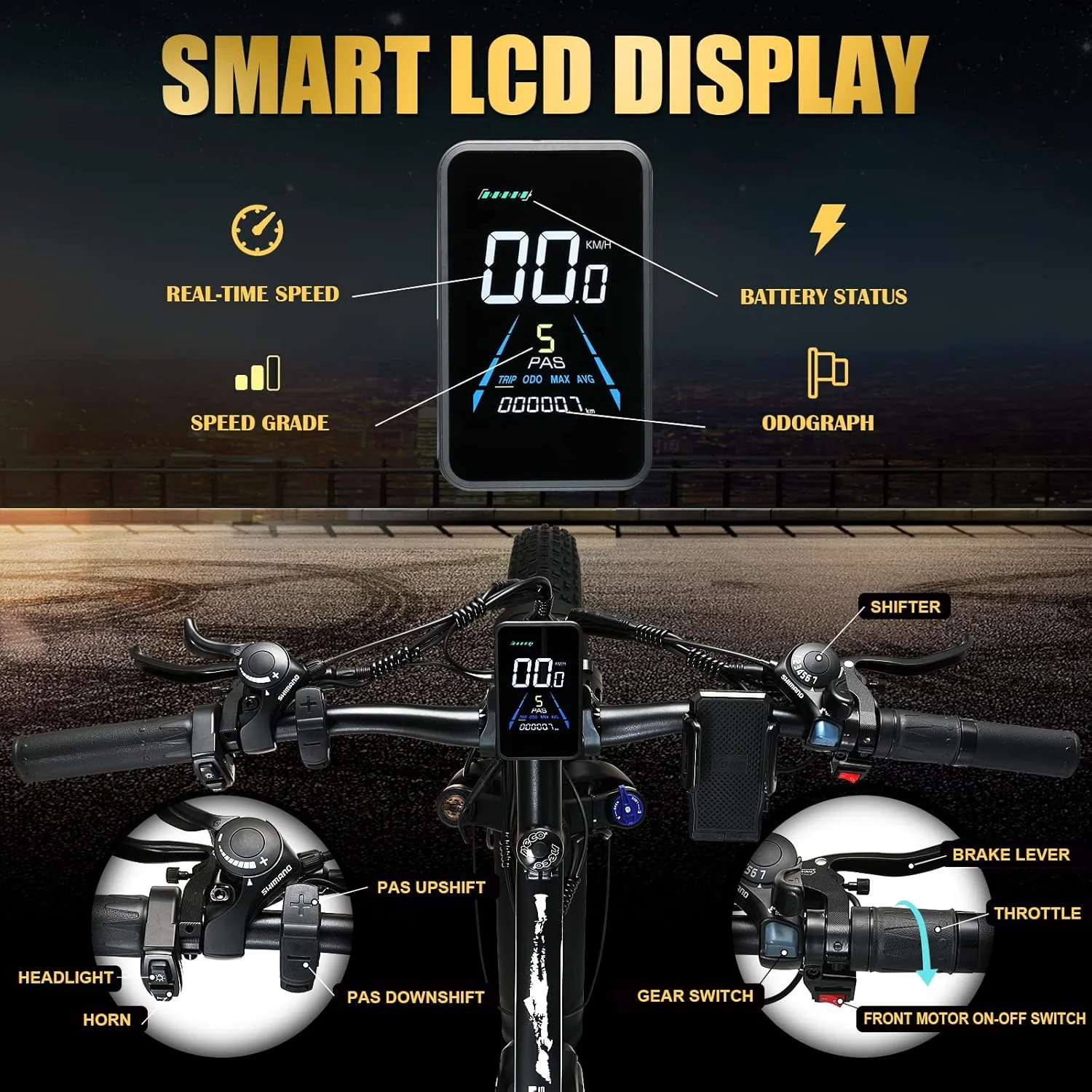 KETELES Electric Bike for Adults, Peak 4000W Dual Motor Ebike-26" Fat Tire Electric Mountain bike, 48V 23AH Removable Battery UL 2849. - Image 8