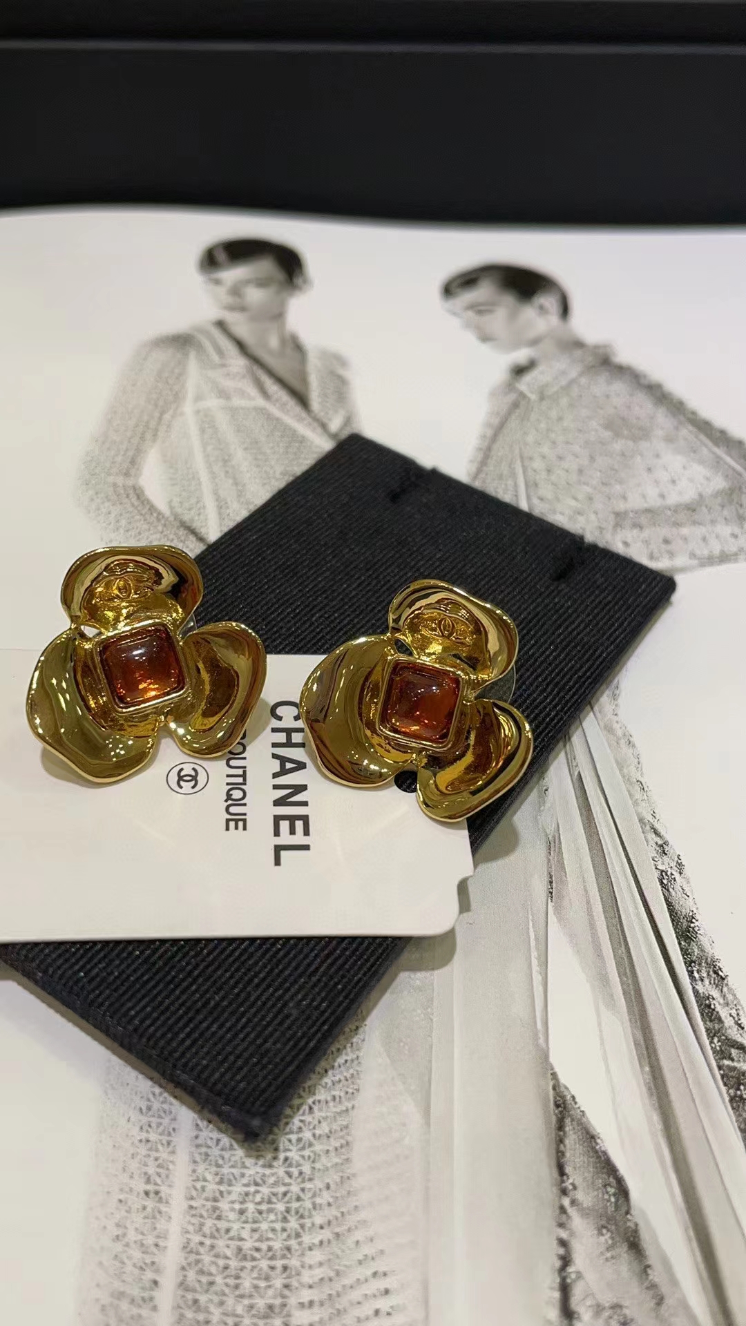 Chanel Gold Camellia Stud Earrings - Original Replica Club
