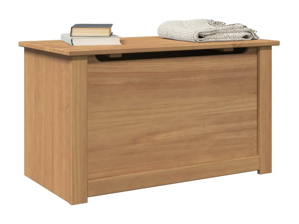 Cómoda de almacenamiento Panama con tapa en madera maciza de pino