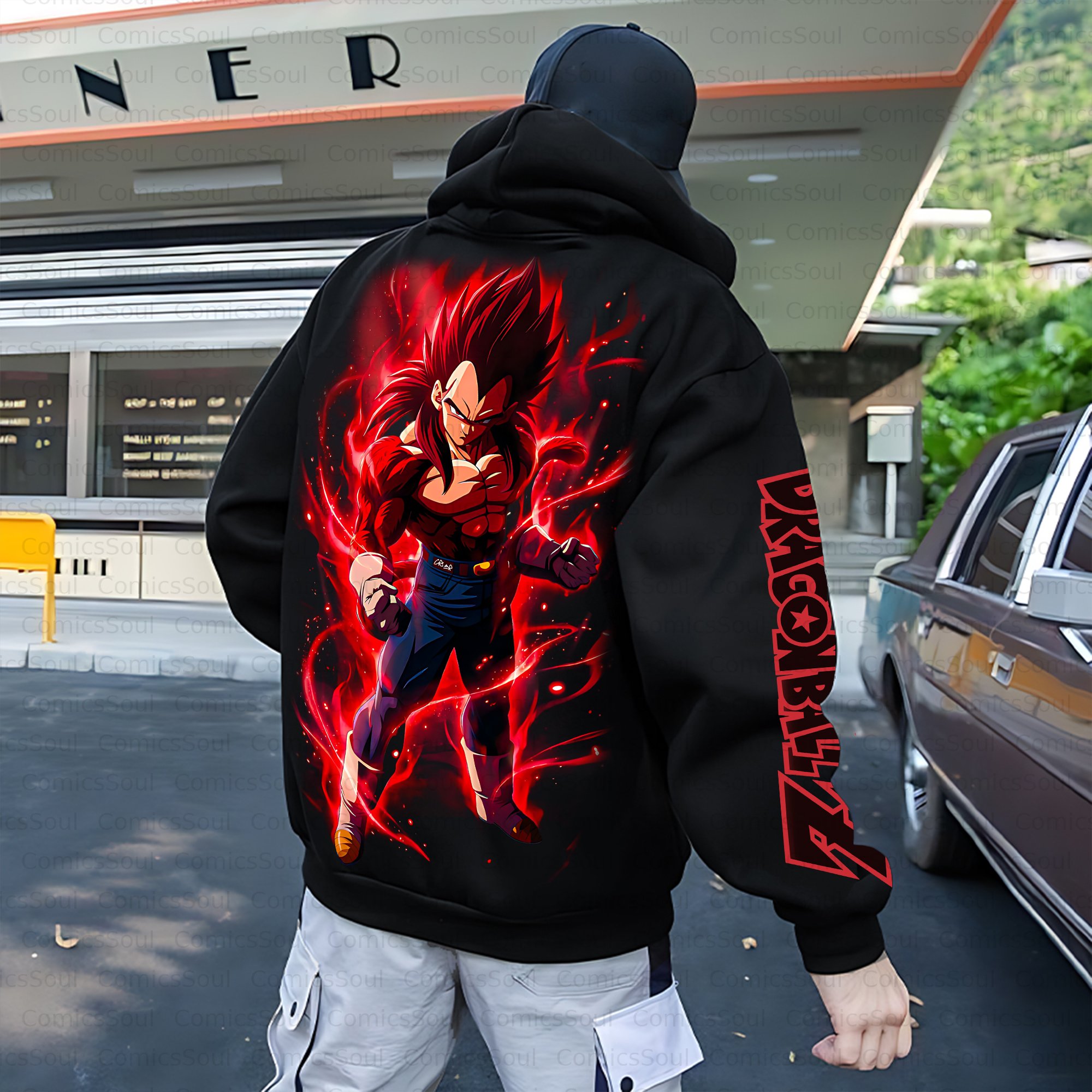 Unisex Anime Inspired Vintage Plush Hoodie