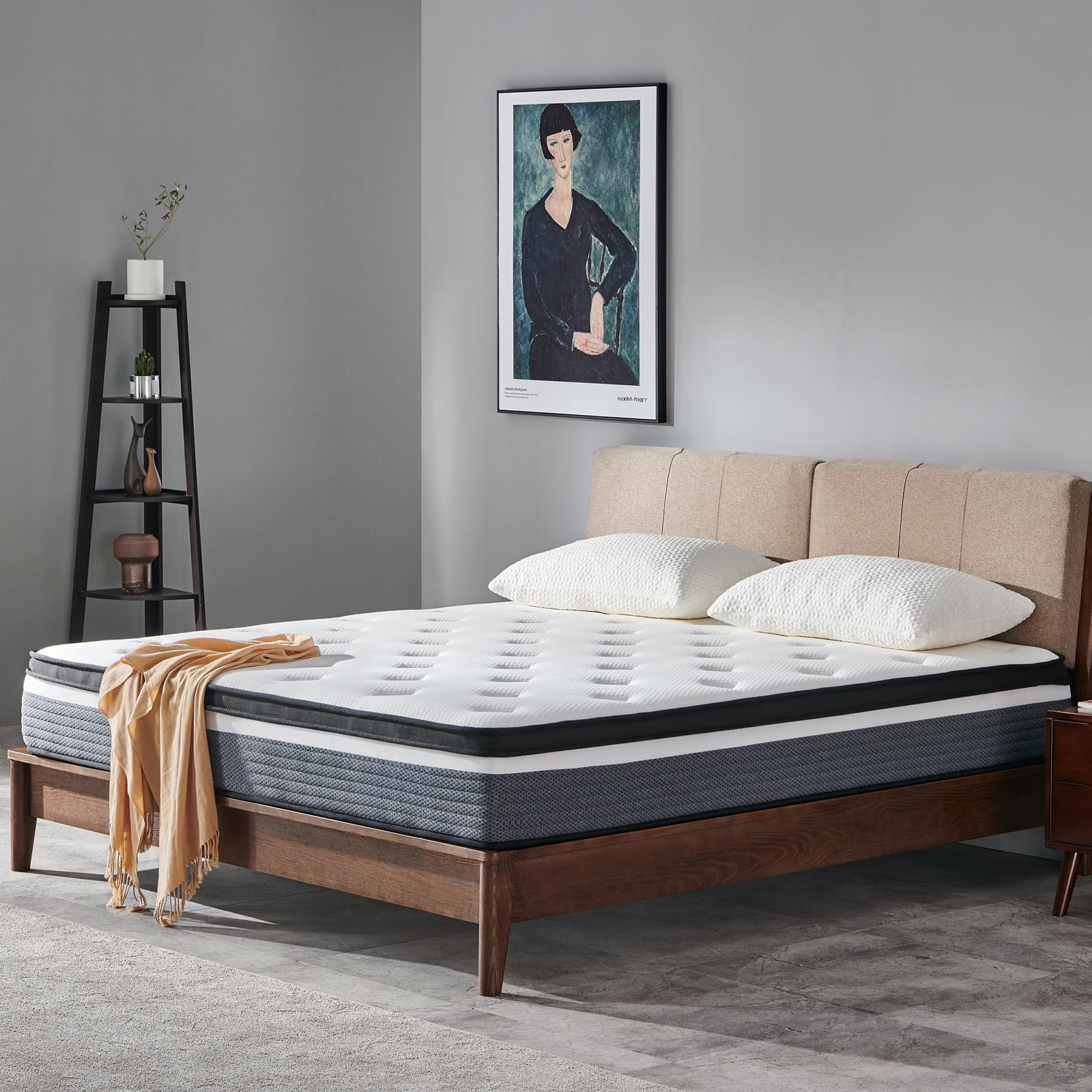 Queen Mattress, JIAVA 12" Medium Memory Foam & Spring Hybrid Mattress, Support for Adult - Image 6
