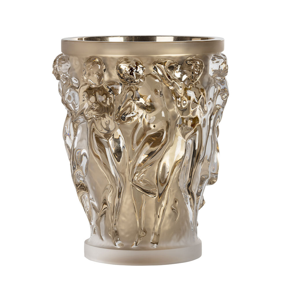 VASE BACCHANTES XXL - CRISTAL INCOLORE DORÉ À LA FEUILLE D'OR MOON GOLD
