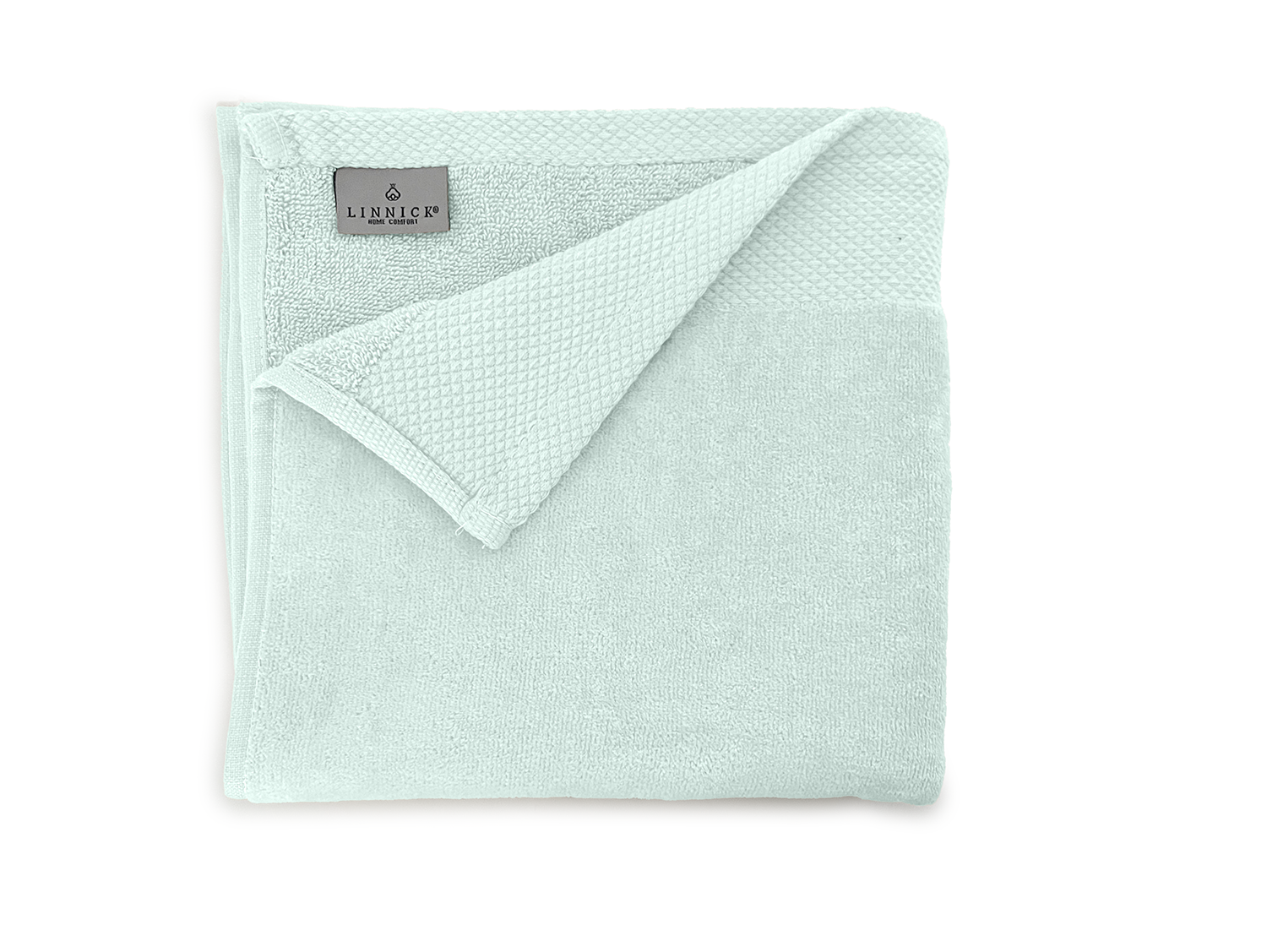 LINNICKVelours Badlaken Katoen 70x140cm - soft green - 2X