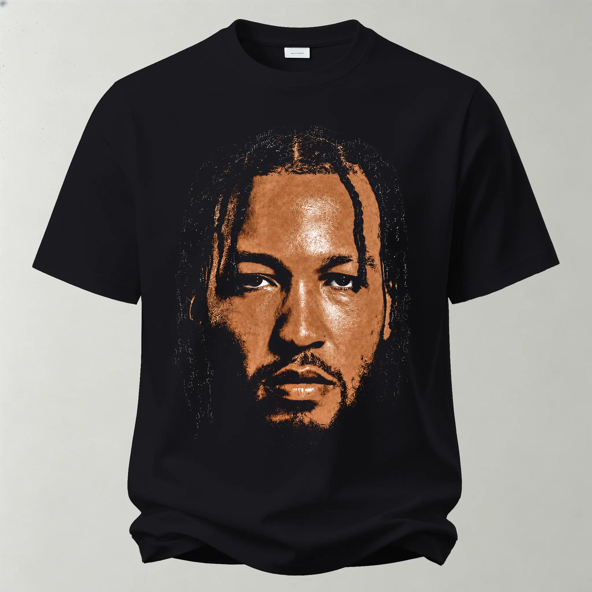 Retro Basketball Player Big Face Printed Unisex Oversized T-shirt