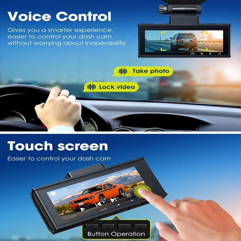 TOGUARD Front And Rear Dash Cam 4K+2K, 3.16-Inch Touch Screen, 64GB Memory Card - DC15 - Image 7 TOGUARD Front And Rear Dash Cam 4K+2K, 3.16-Inch Touch Screen, 64GB Memory Card - DC15 - Image 7