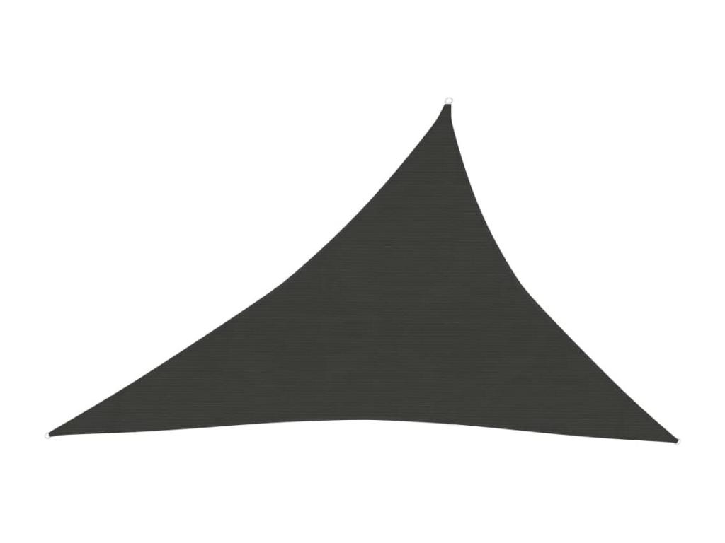 Toldo de vela gris antracita HDPE 160 g/m² 3x4x5 m