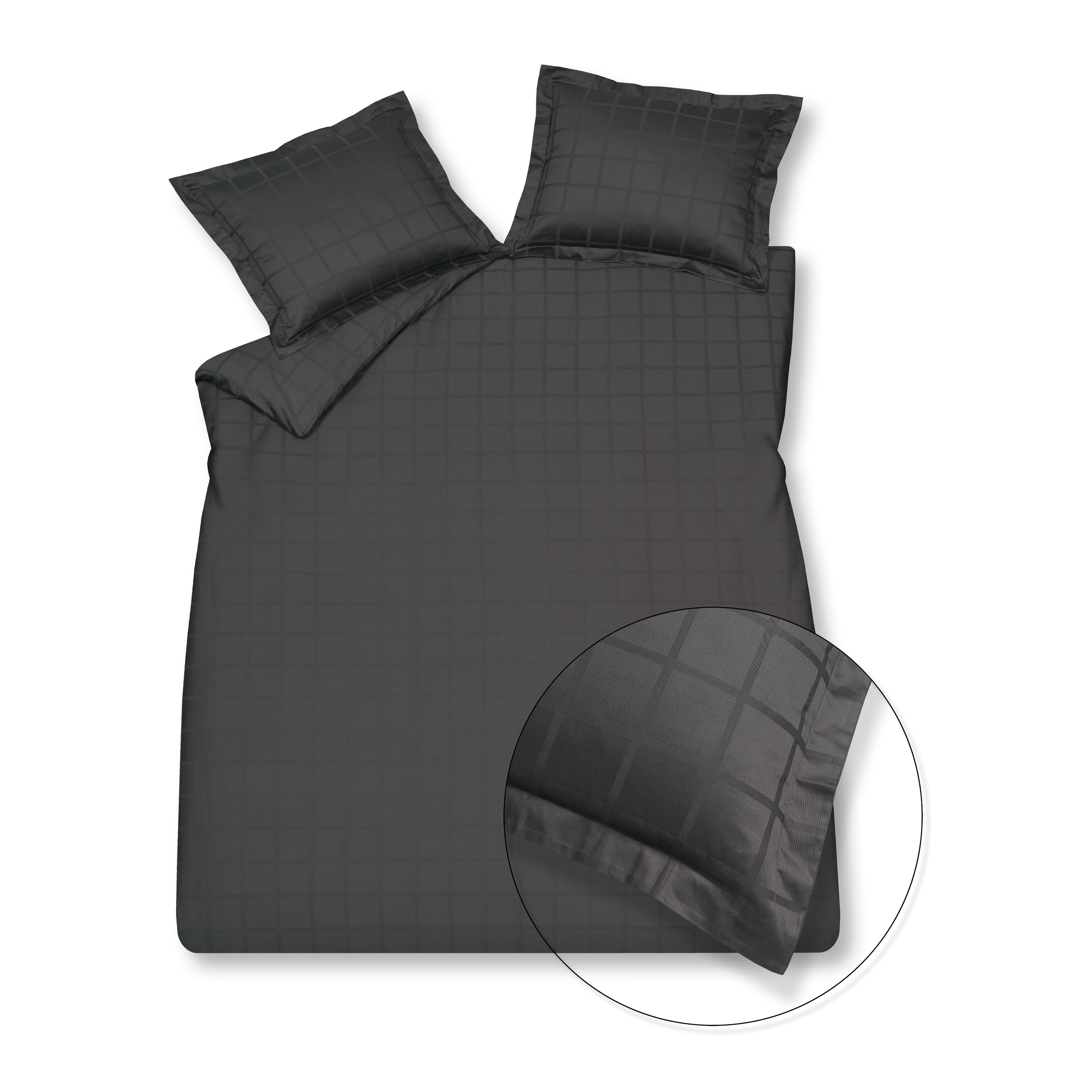 Vandyck Home 78 Dekbedovertrek 200 x 200/220 - Off Black