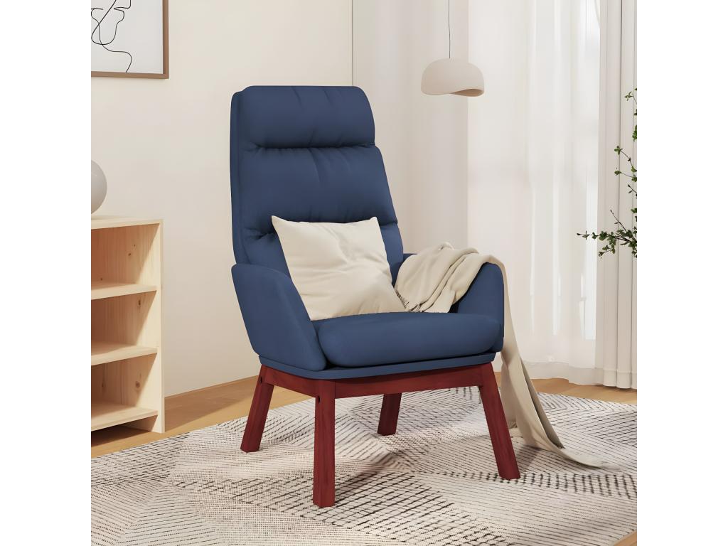 Sillón de Nestleano de tela azul