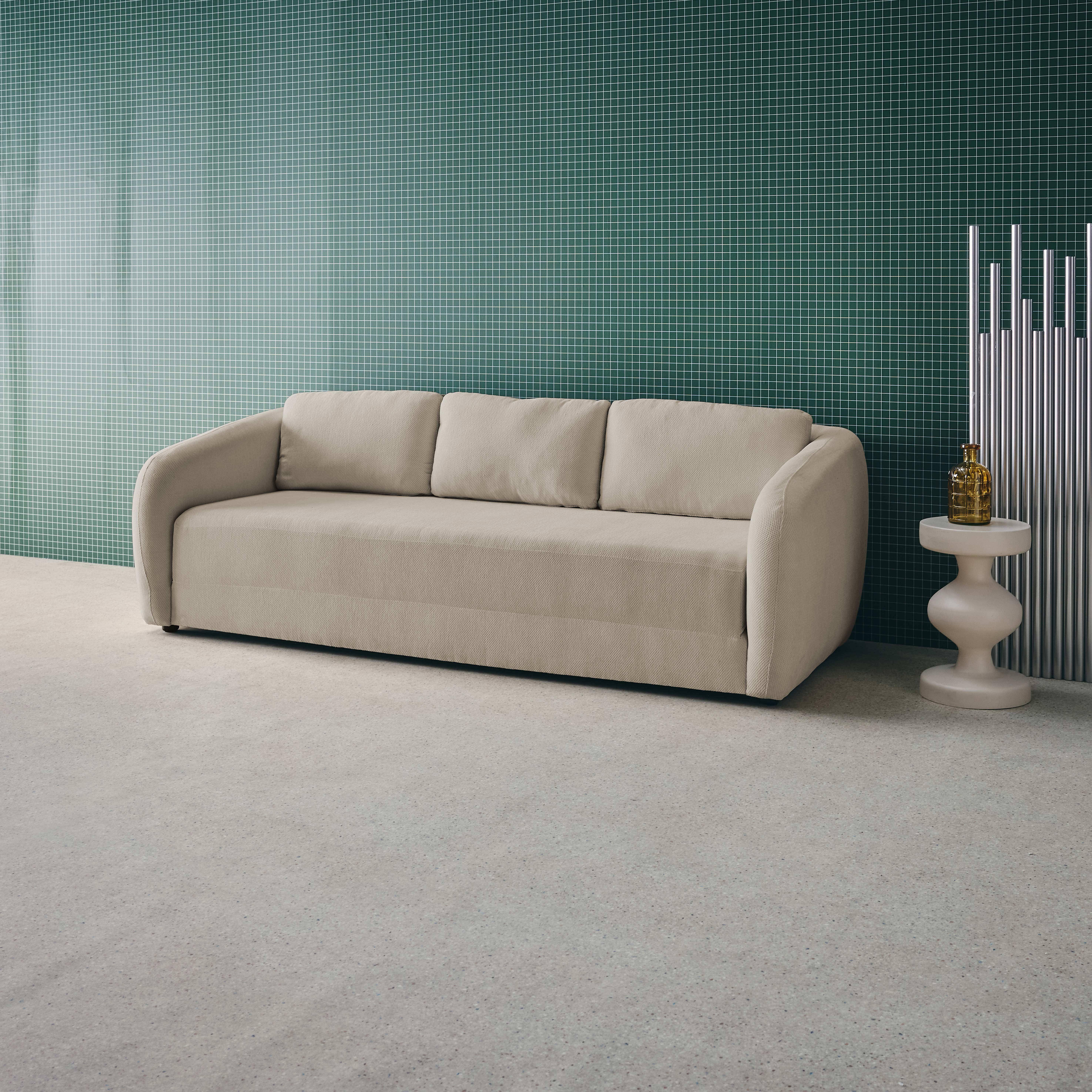 Twist - Sofá cama de tela chenilla, 3 plazas